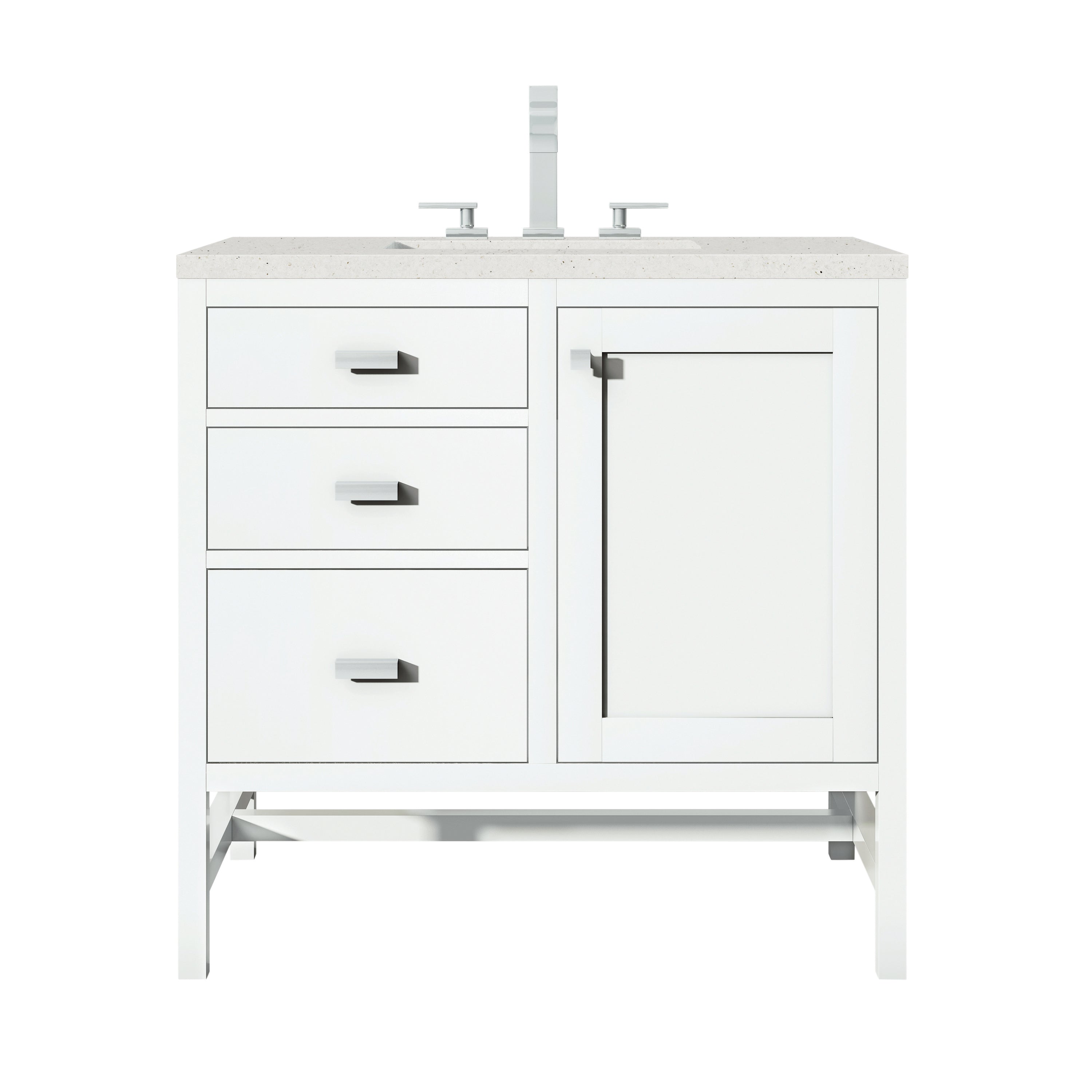 James Martin Addison 36" Single Vanity Set - Glossy White by James Martin Vanities