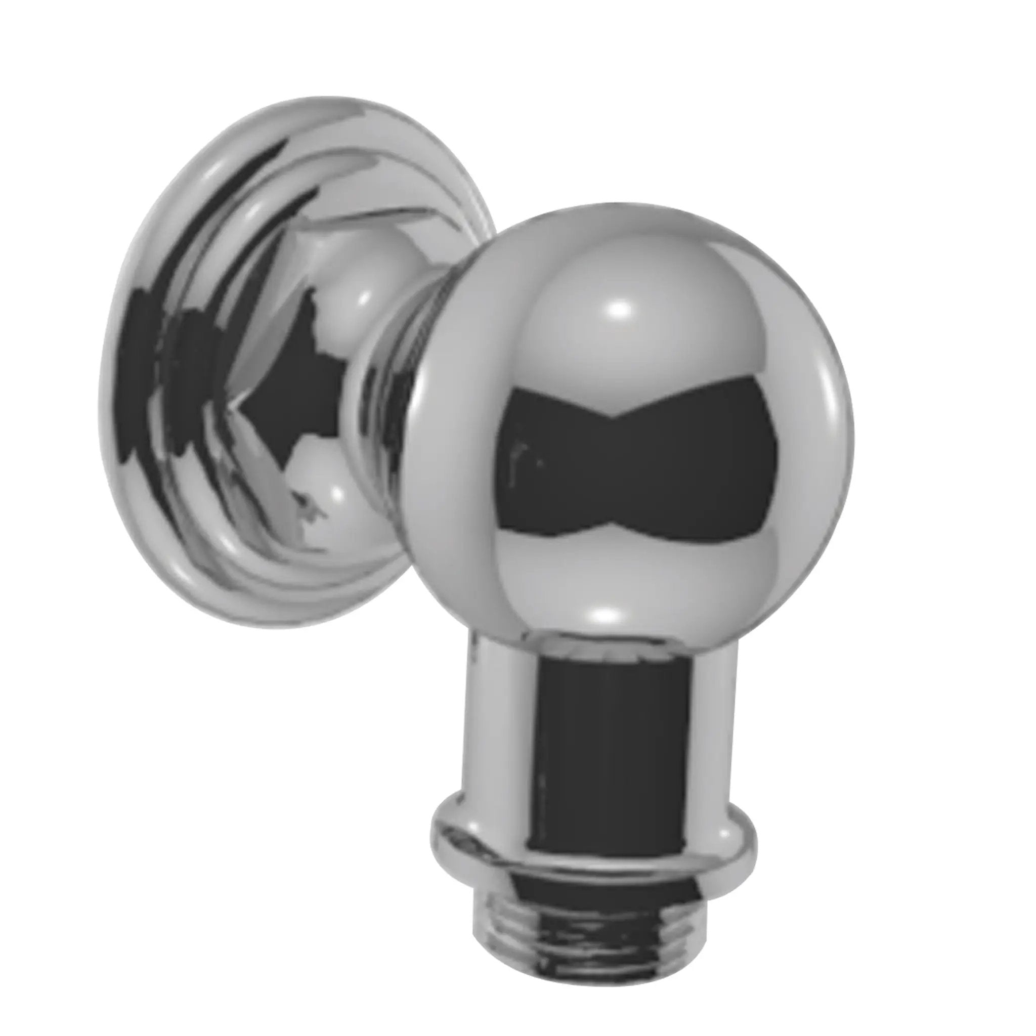 polished chrome supply elbow
