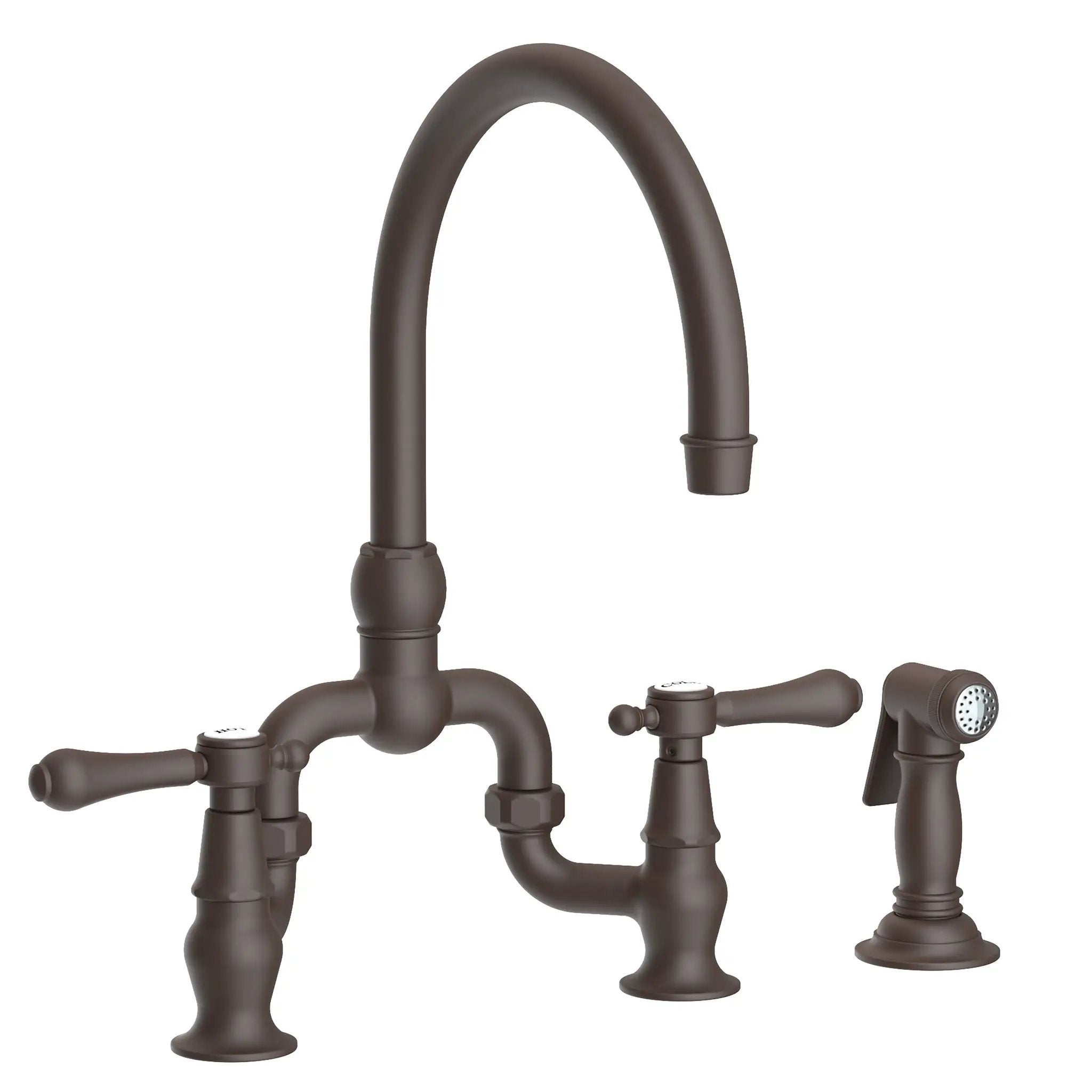 Newport Brass Chesterfield Kitchen Bridge Faucet with Side Spray by Newport Brass