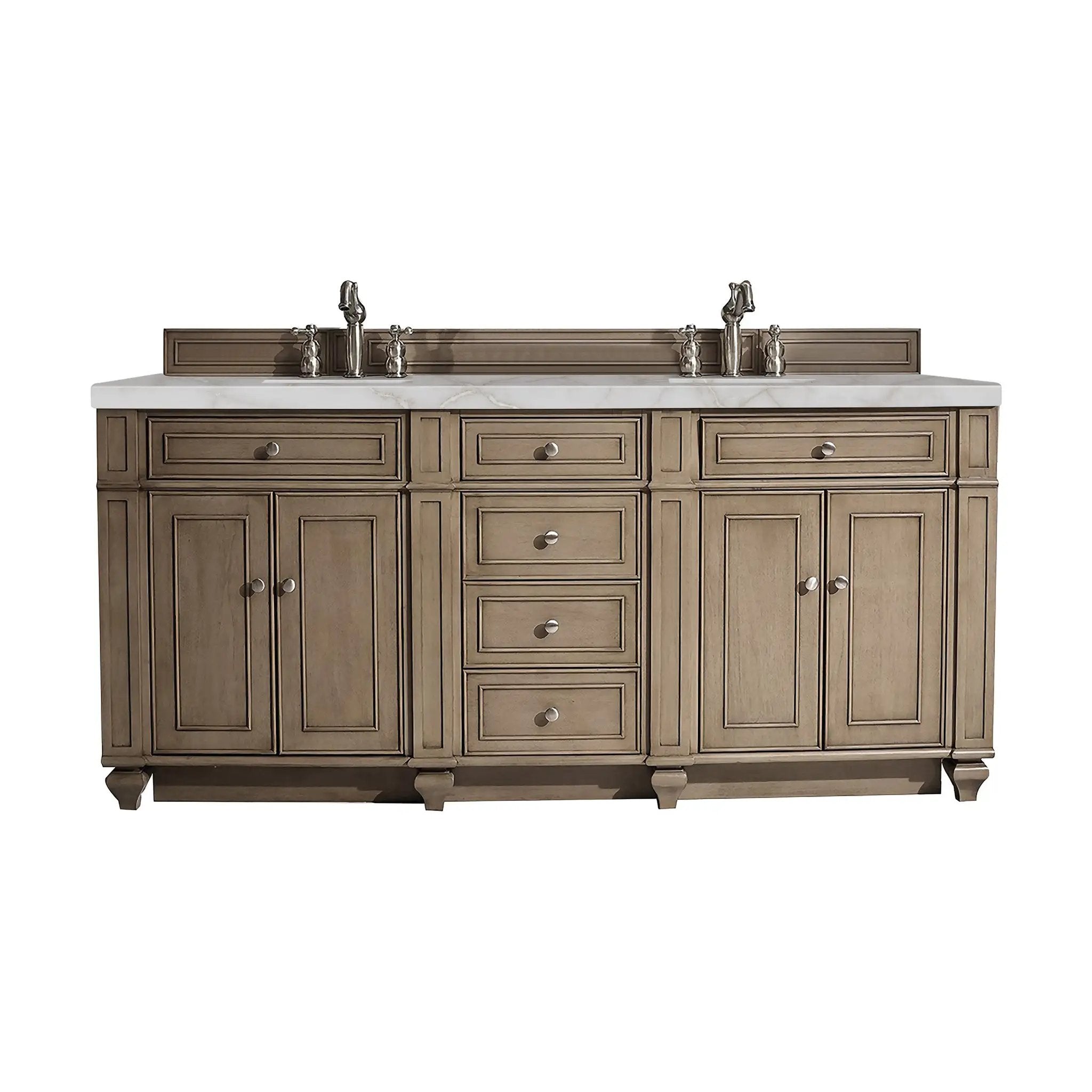James Martin Bristol 72" Double Vanity Set - Whitewashed Walnut by James Martin Vanities