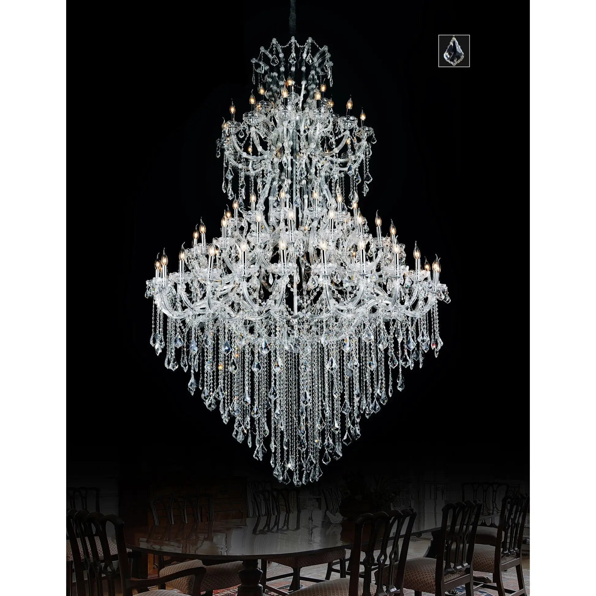 chrome chandelier