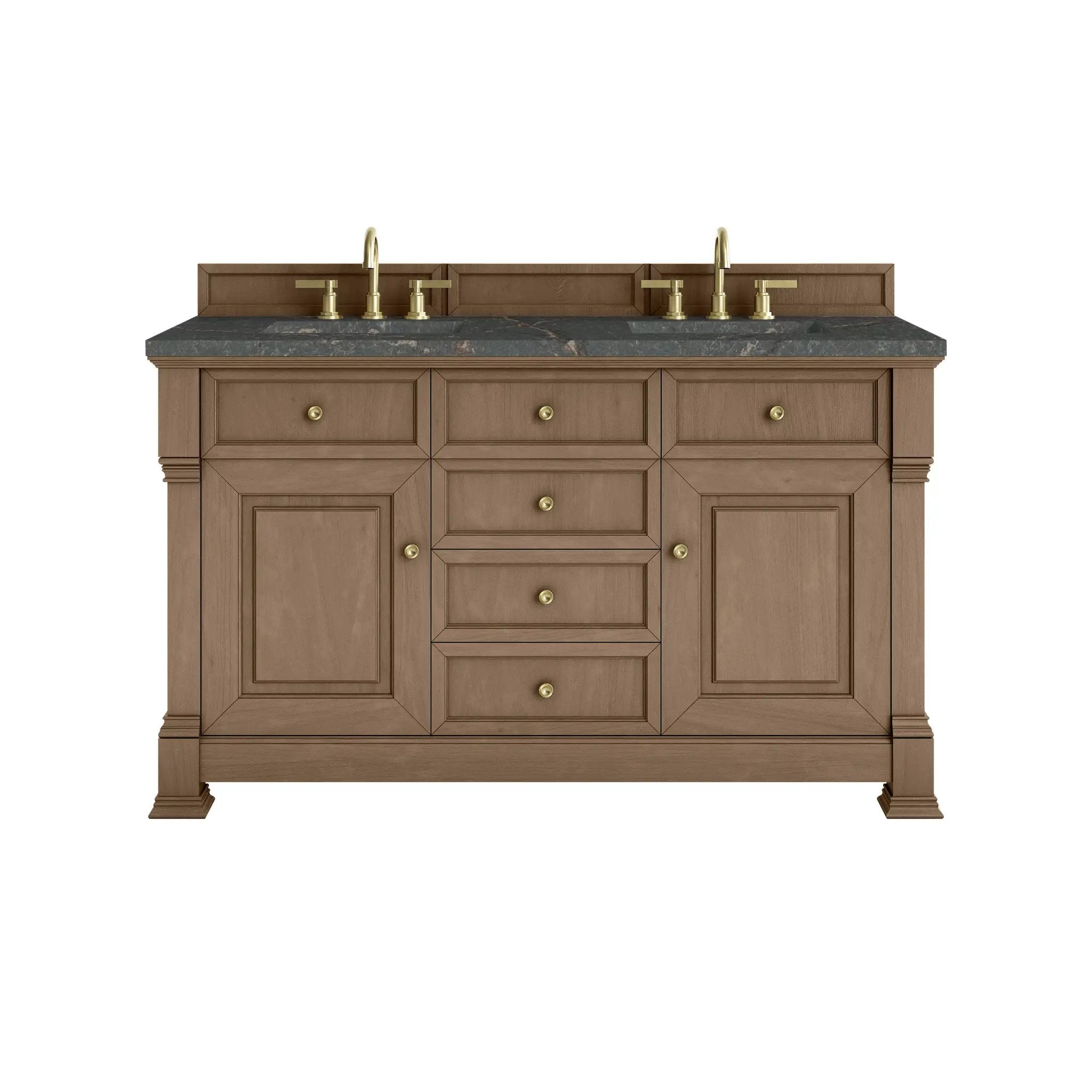 James Martin Brookfield 60" Double Vanity Set - Pecan by James Martin Vanities