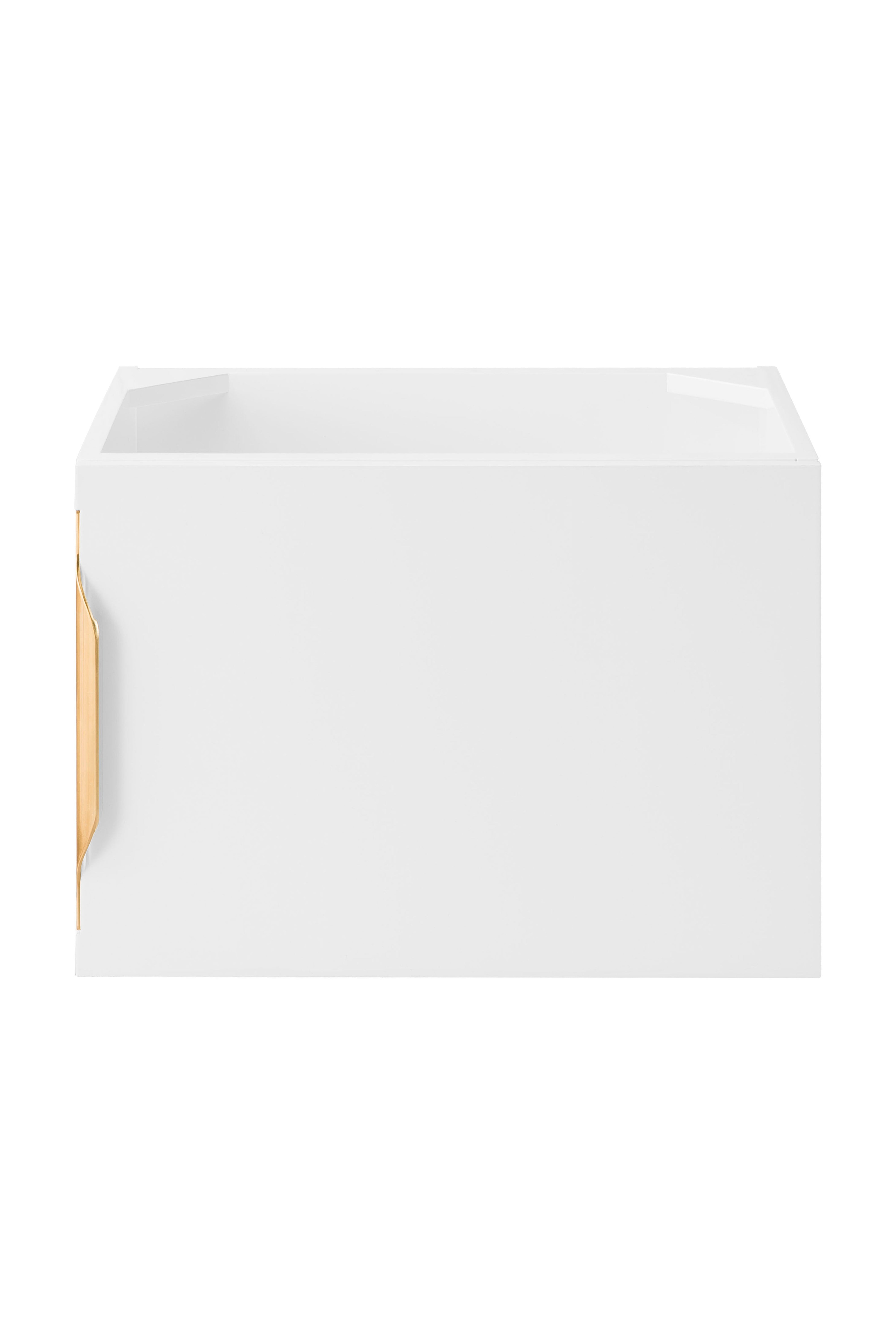 glossy white single vanity cabinet