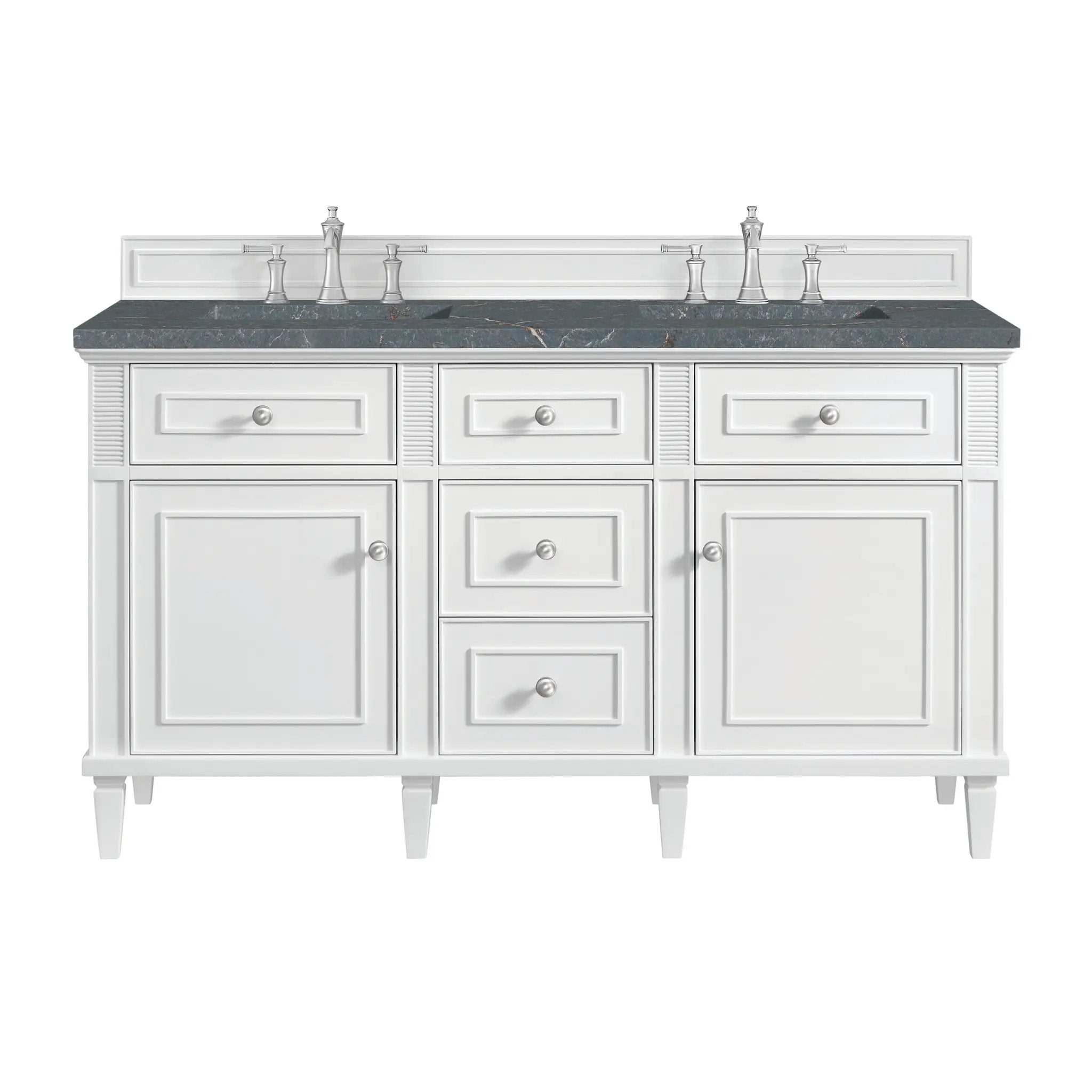 James Martin Lorelai 60" Double Vanity Set - Bright White by James Martin Vanities
