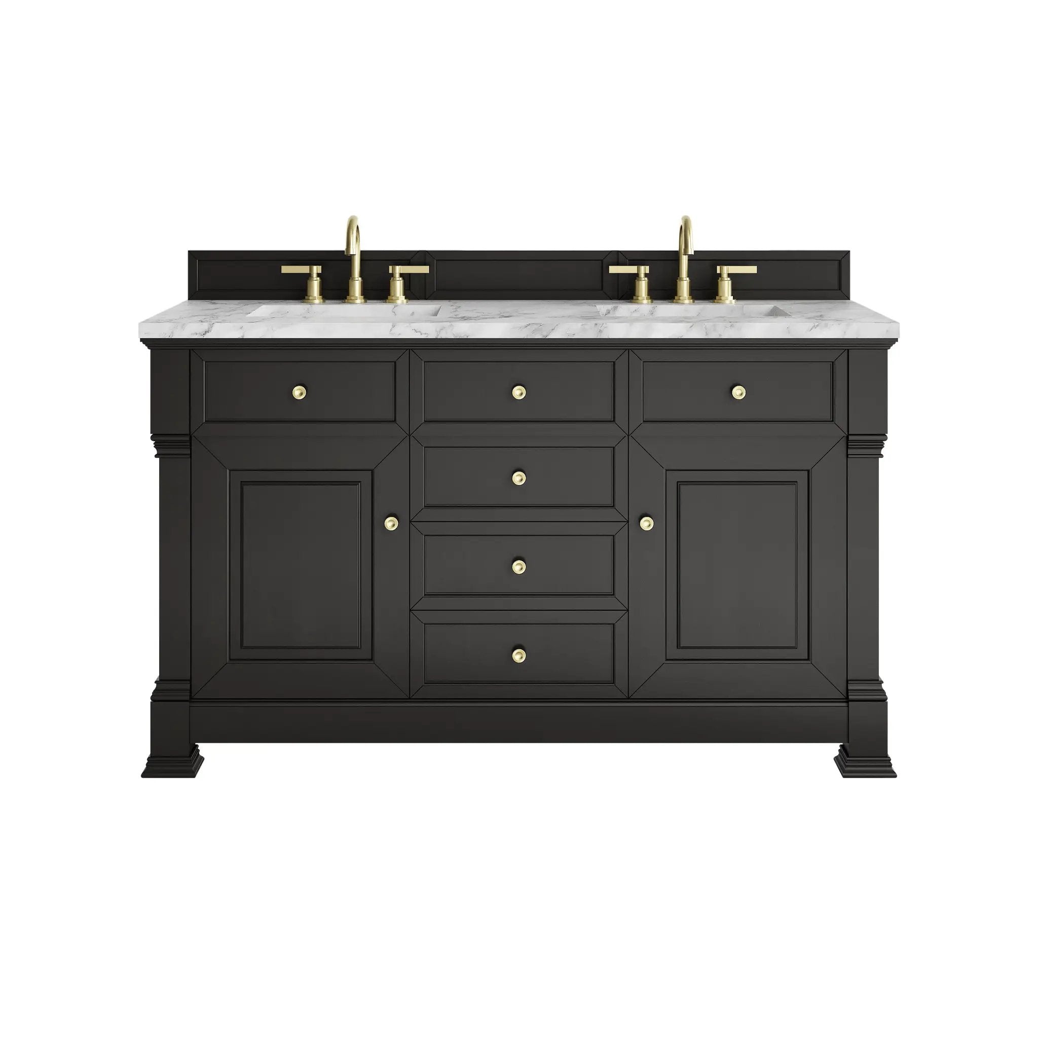 James Martin Brookfield 60" Double Vanity Set - Black Onyx by James Martin Vanities
