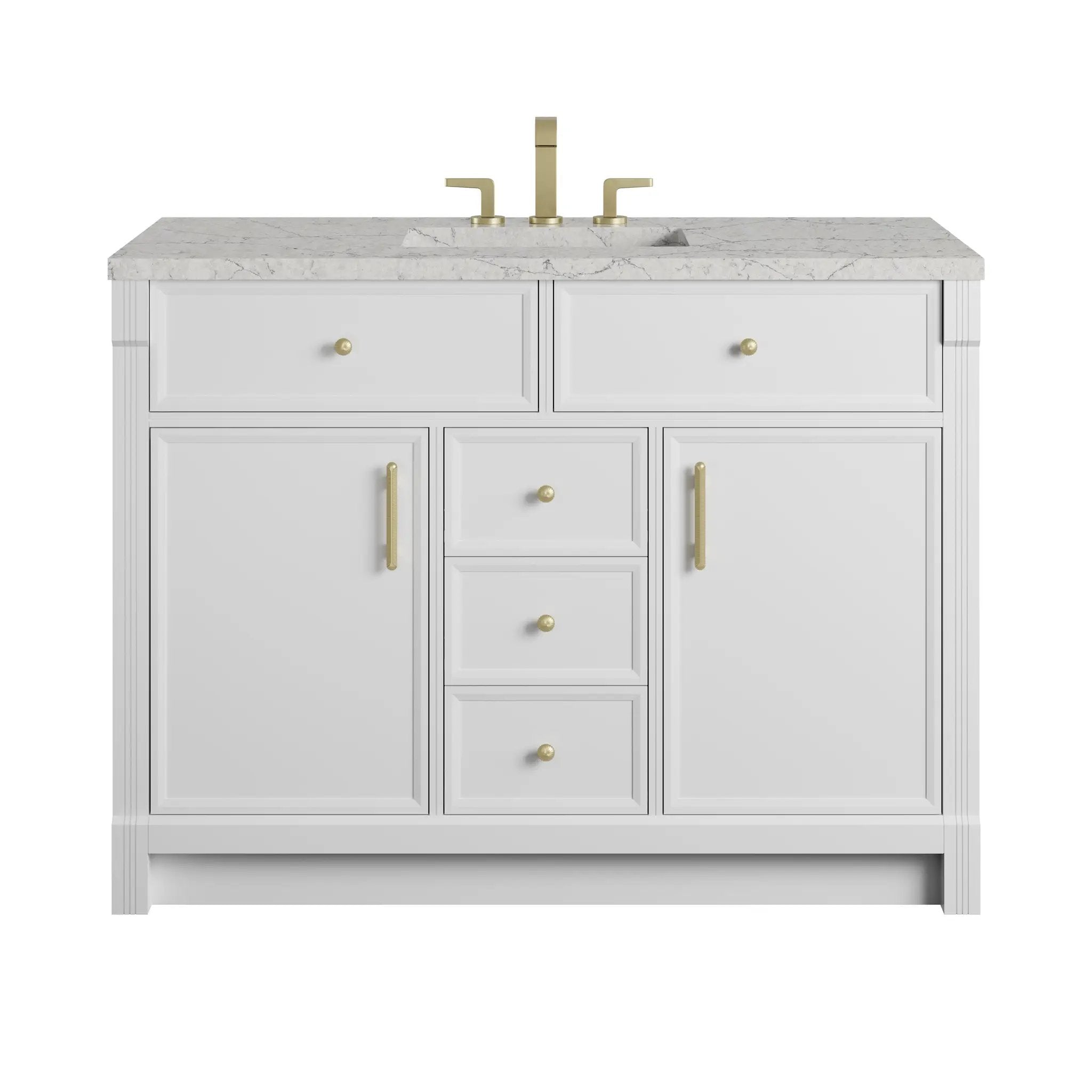 James Martin Bellshire 48" Single Vanity Set - Bright White by James Martin Vanities