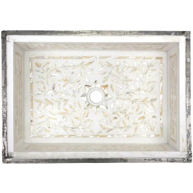 white marble sink
