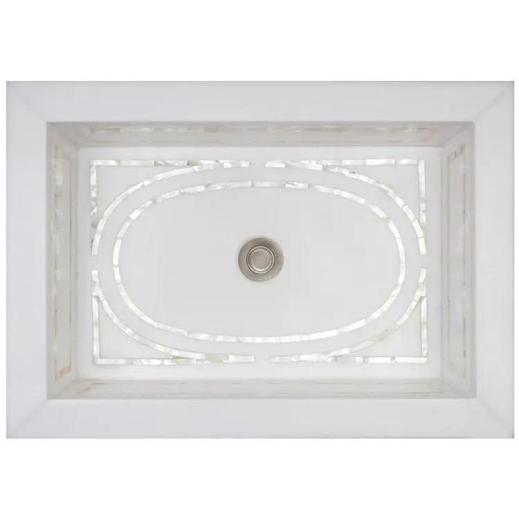 white marble sink