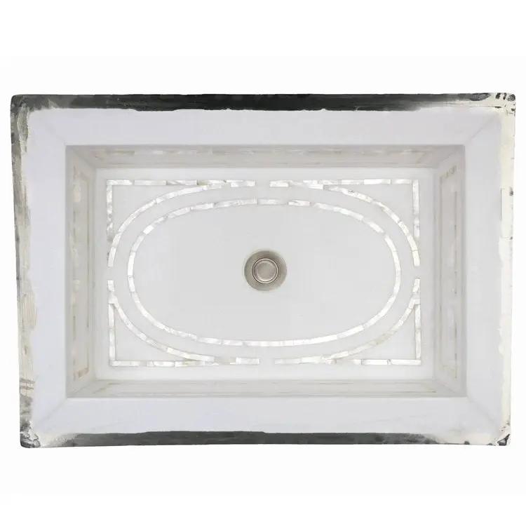 white marble sink