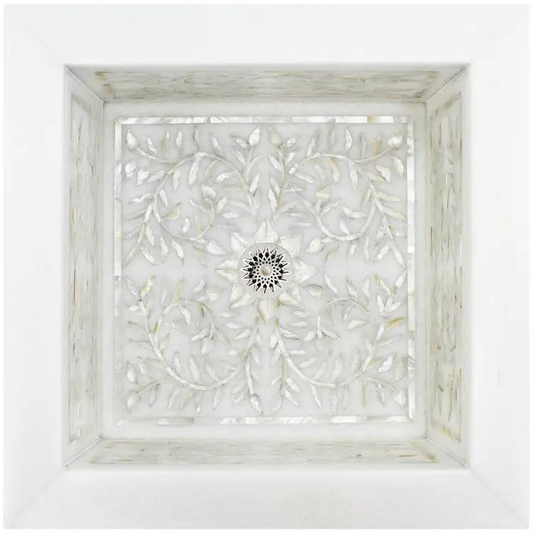 white marble sink
