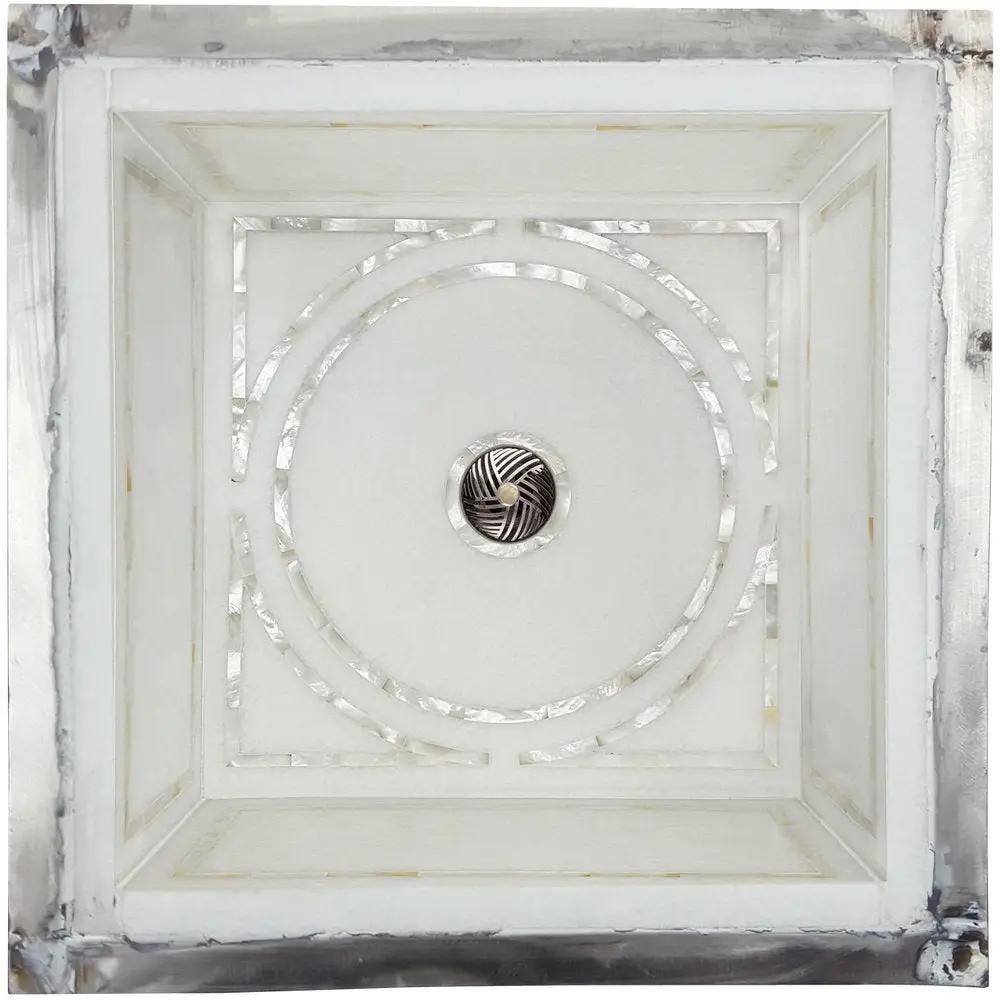 Linkasink Graphic Mother of Pearl Inlay Bar Sink 17.5" - White Marble by Linkasink