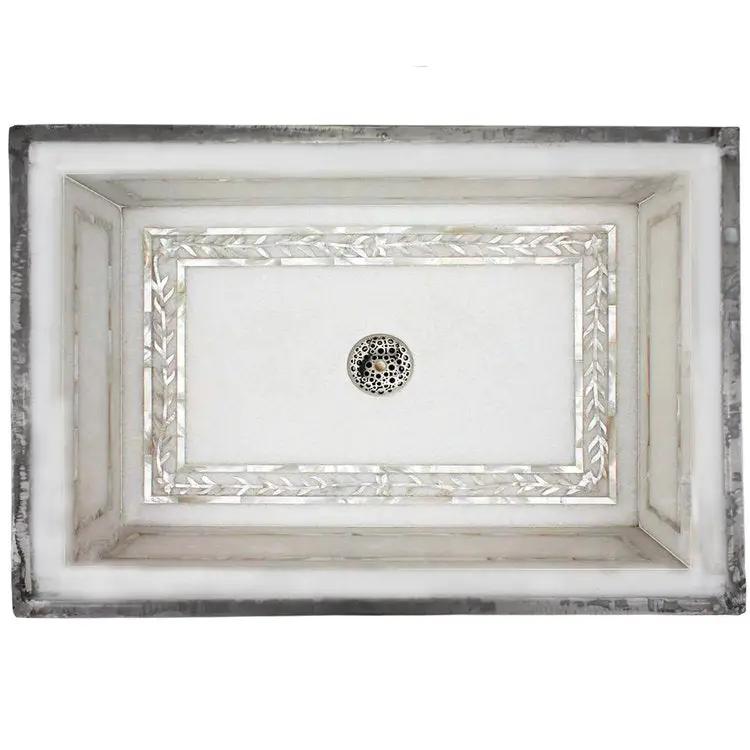white marble sink