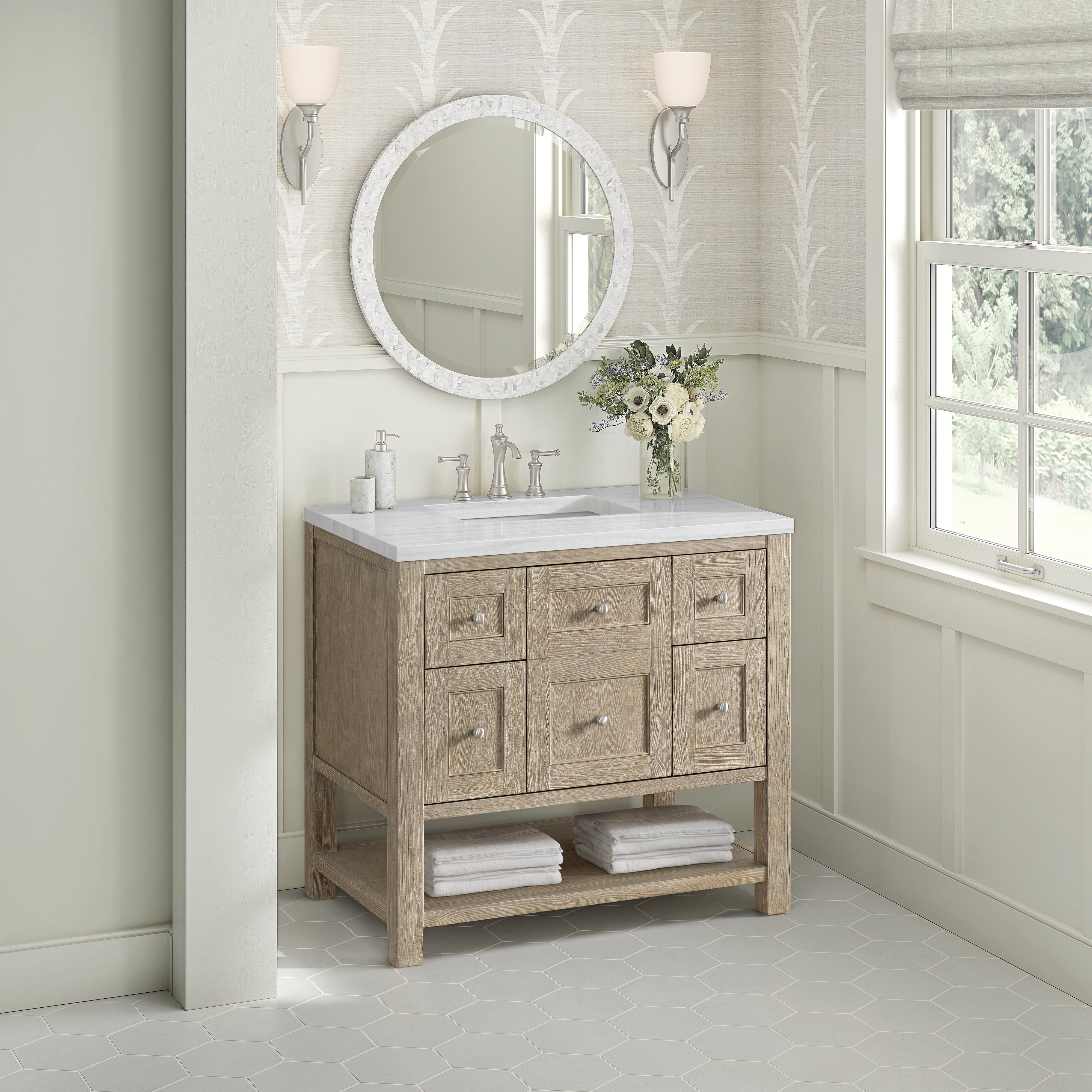 arctic fall solid surface top vanity