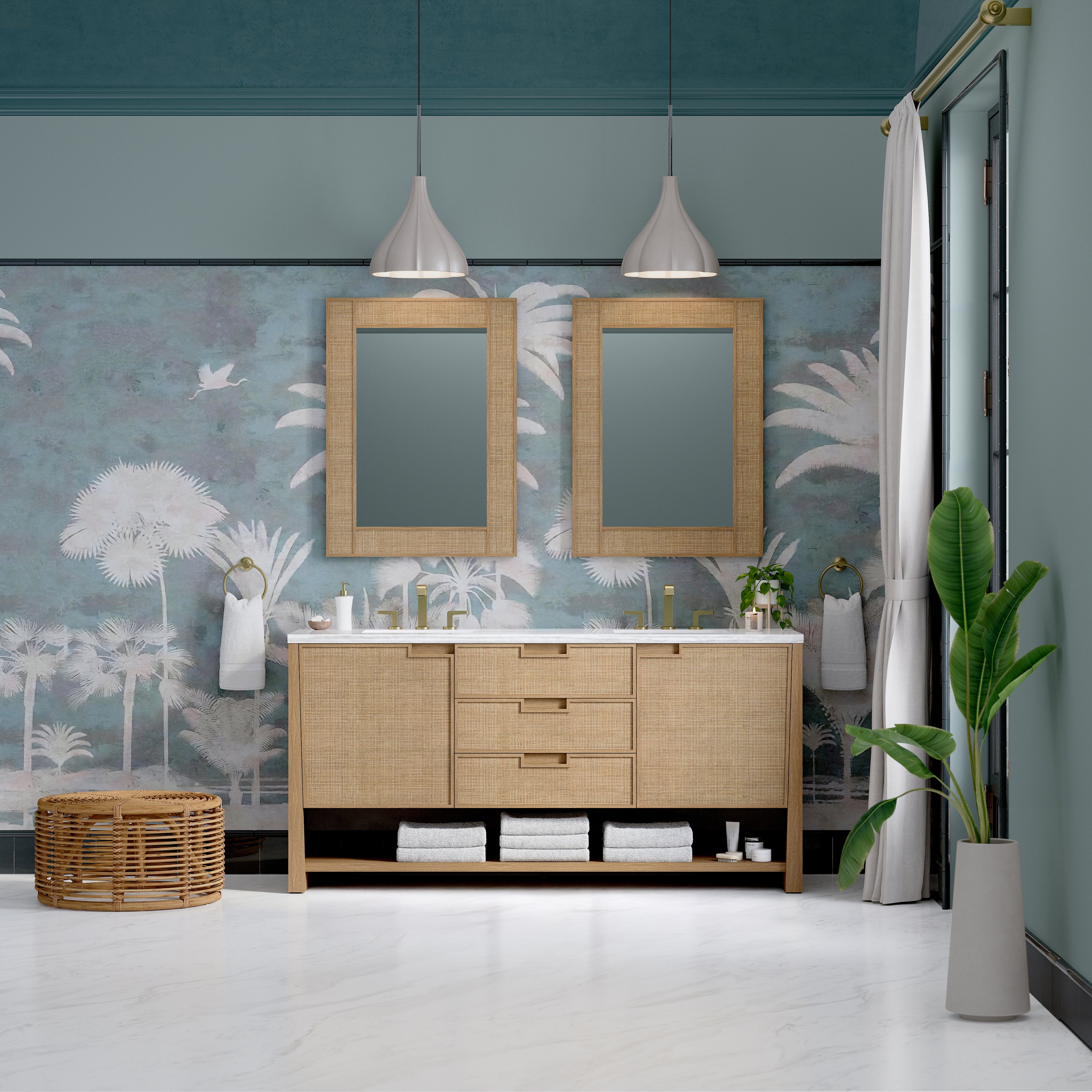 seaside oak vanity