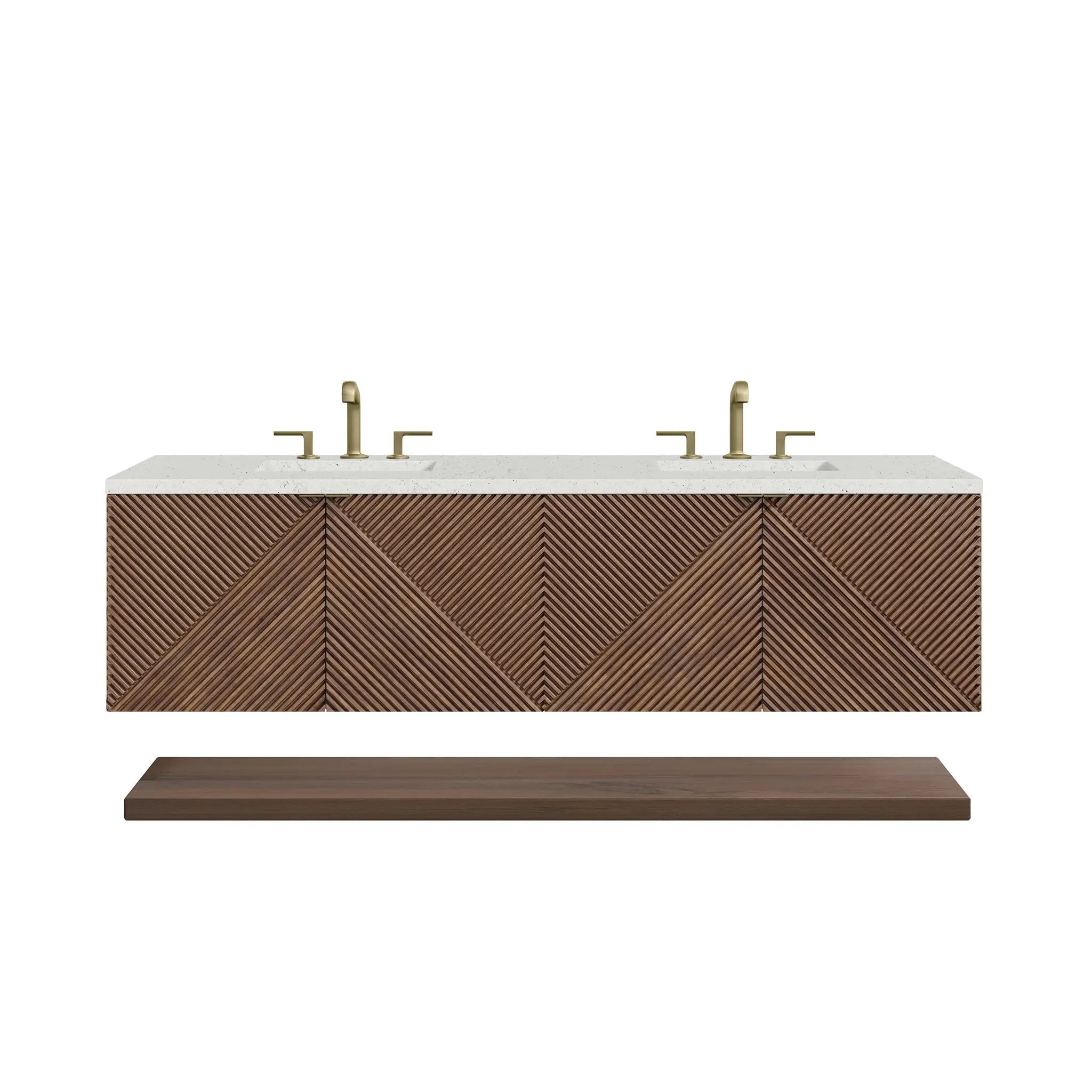 James Martin Marcello 72" Double Vanity Set - Chestnut by James Martin Vanities