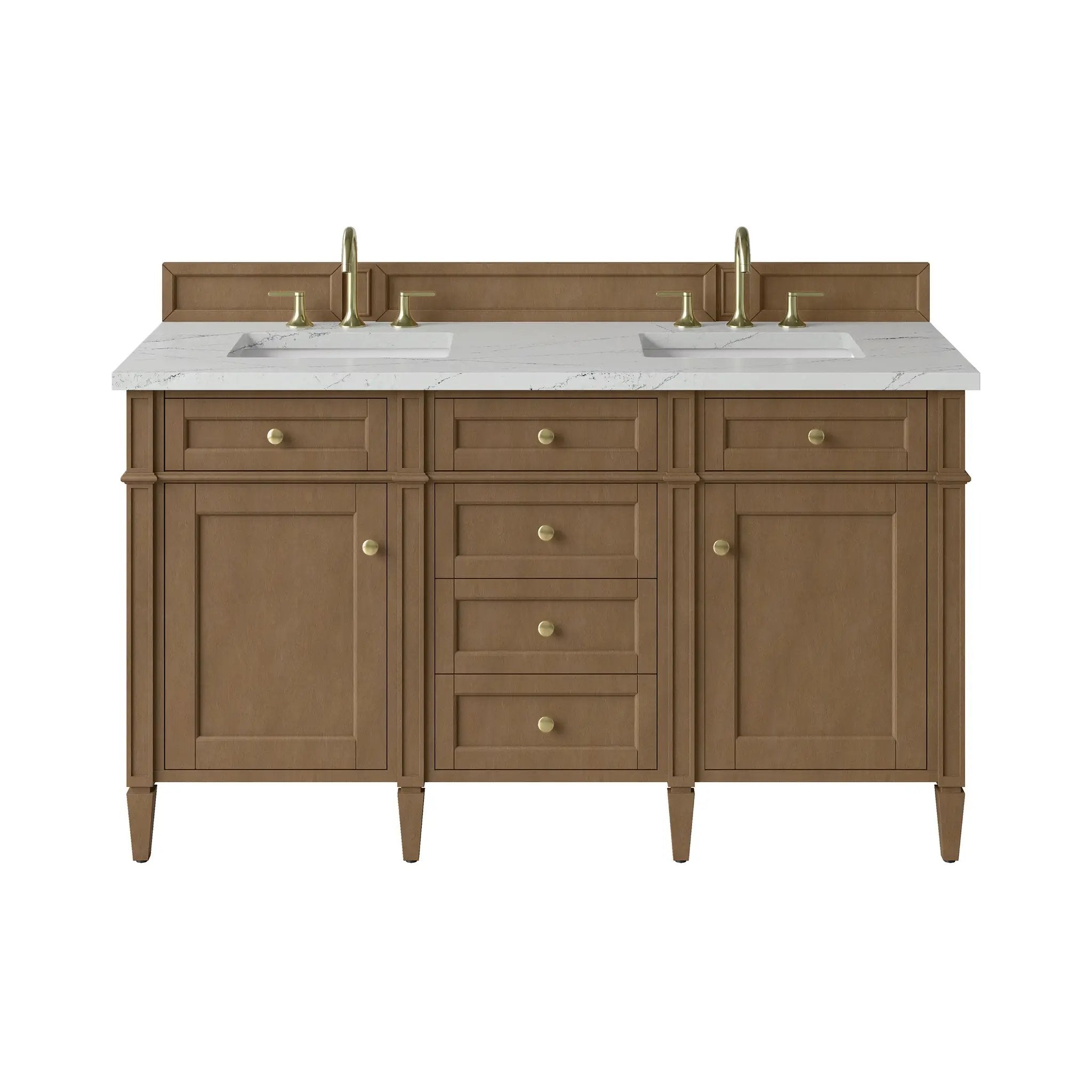 James Martin Brittany 60" Double Vanity Set - Pecan by James Martin Vanities