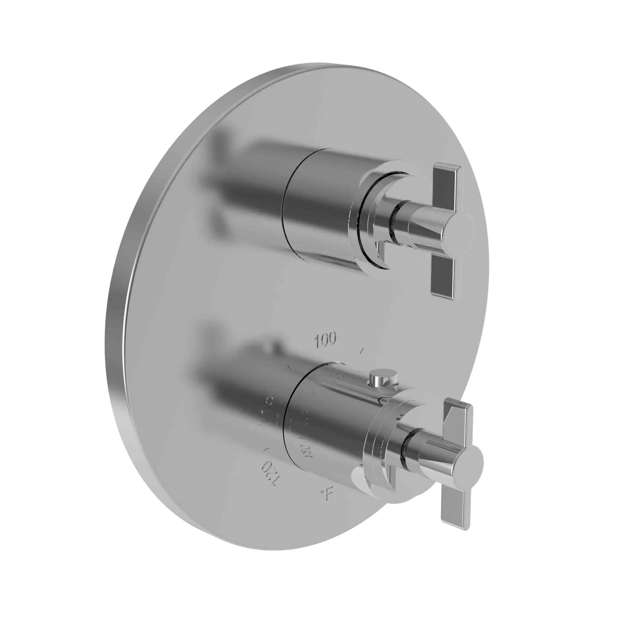 polished chrome thermostatic trim plate