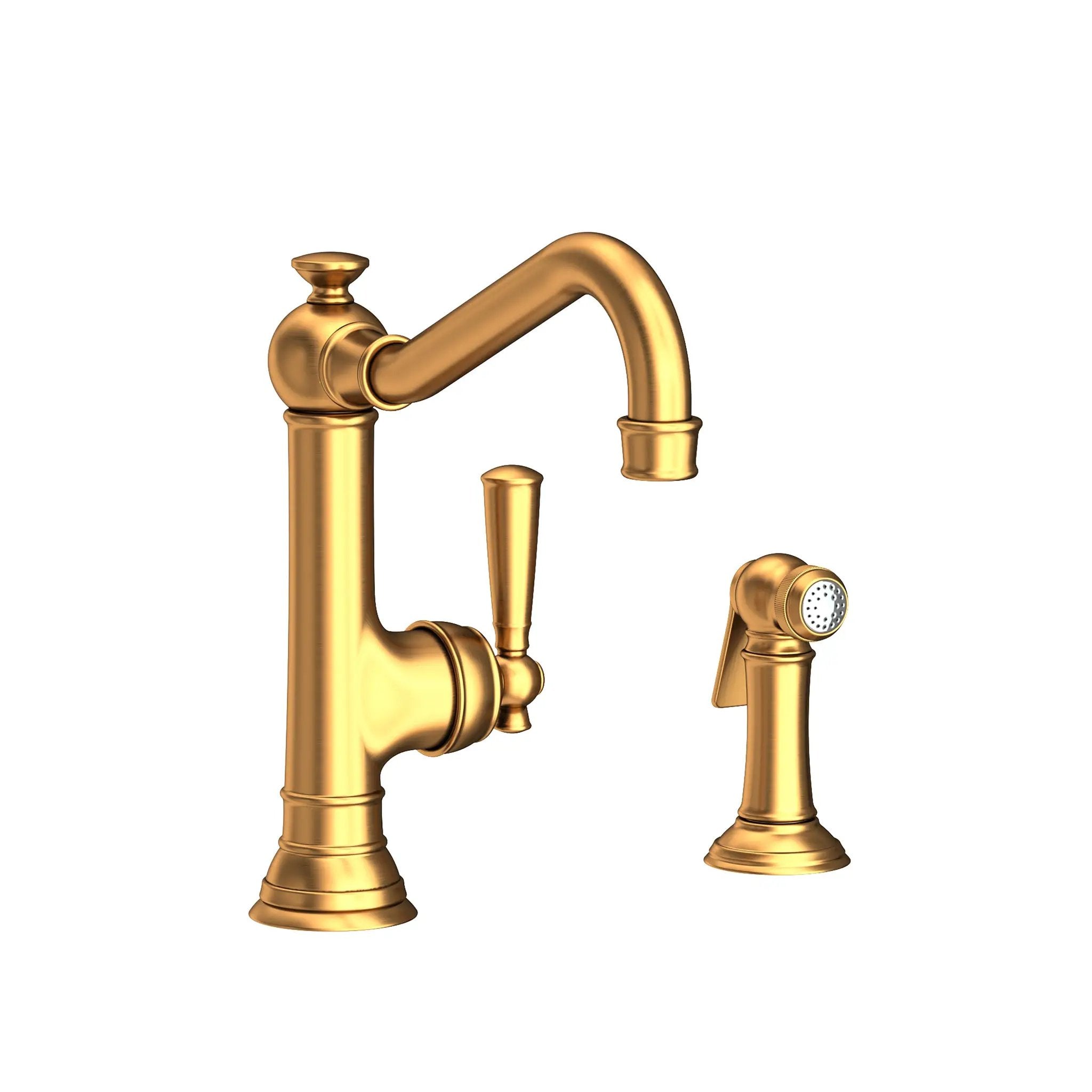 Newport Brass Jacobean Single Handle Kitchen Faucet with Side Spray by Newport Brass