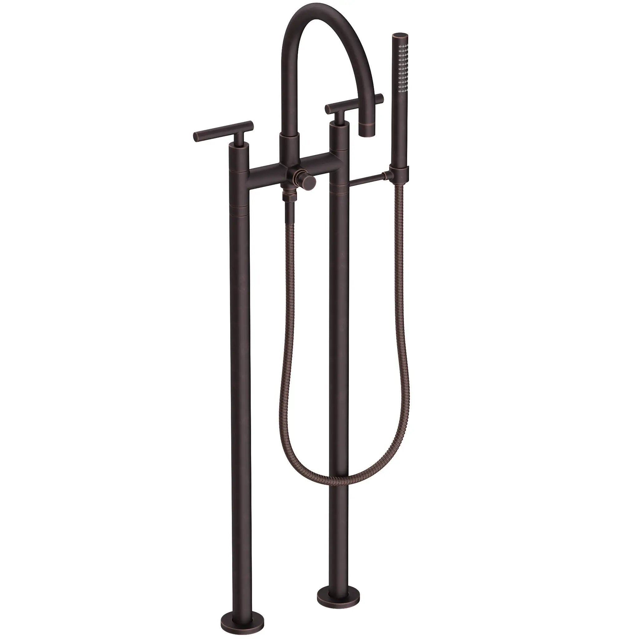 Newport Brass East Linear Exposed Tub & Hand Shower Set w/Risers by Newport Brass