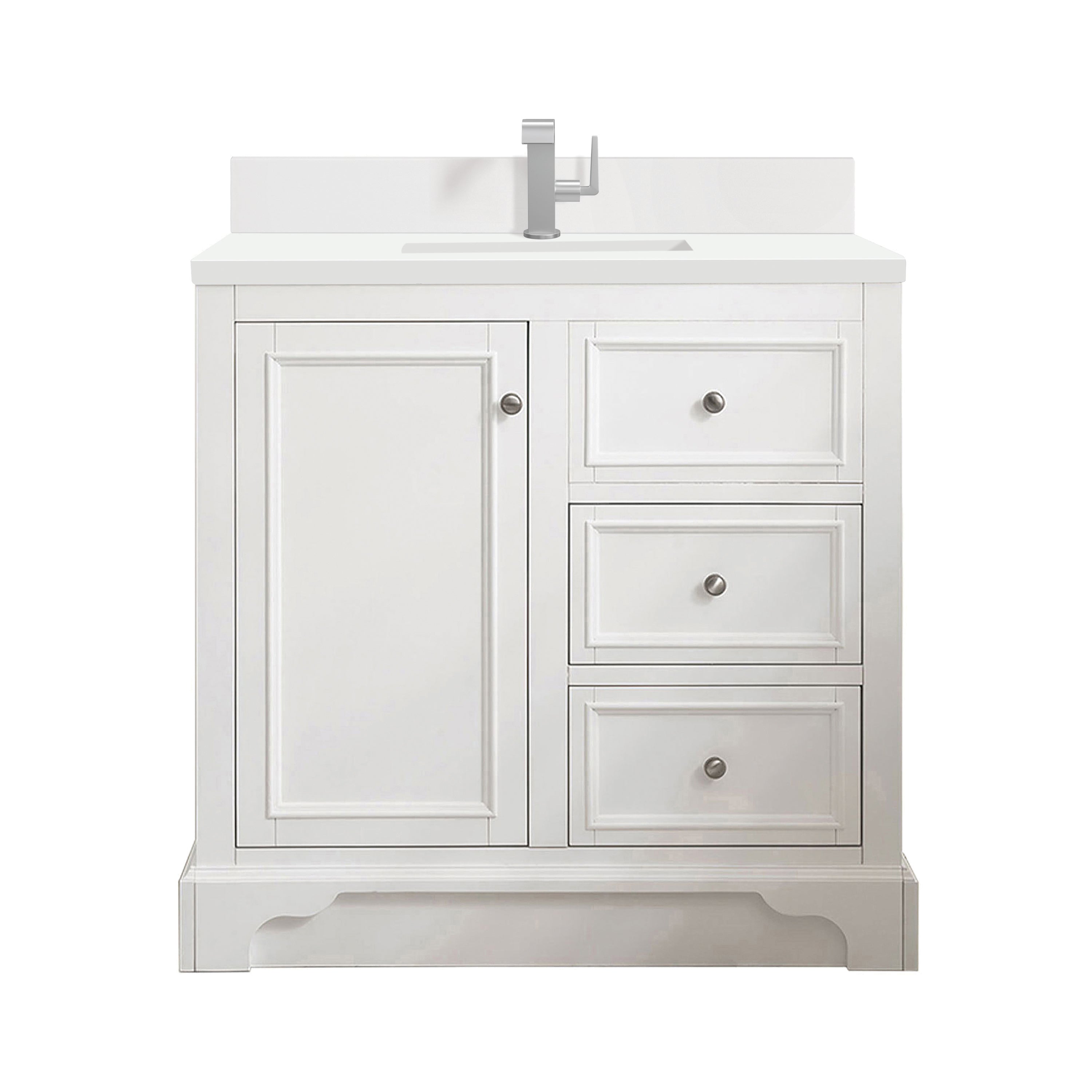 James Martin Vanities De Soto 36" Single Vanity - Bright White