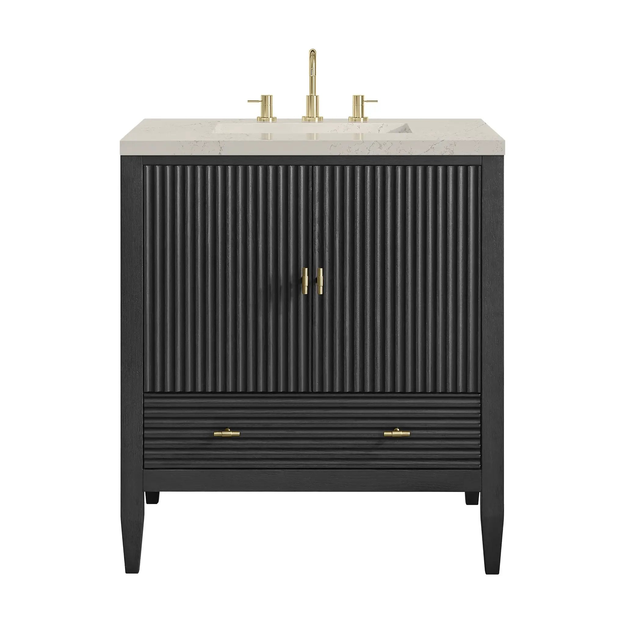 James Martin Myrrin 30" Single Vanity Set - Carbon Oak by James Martin Vanities