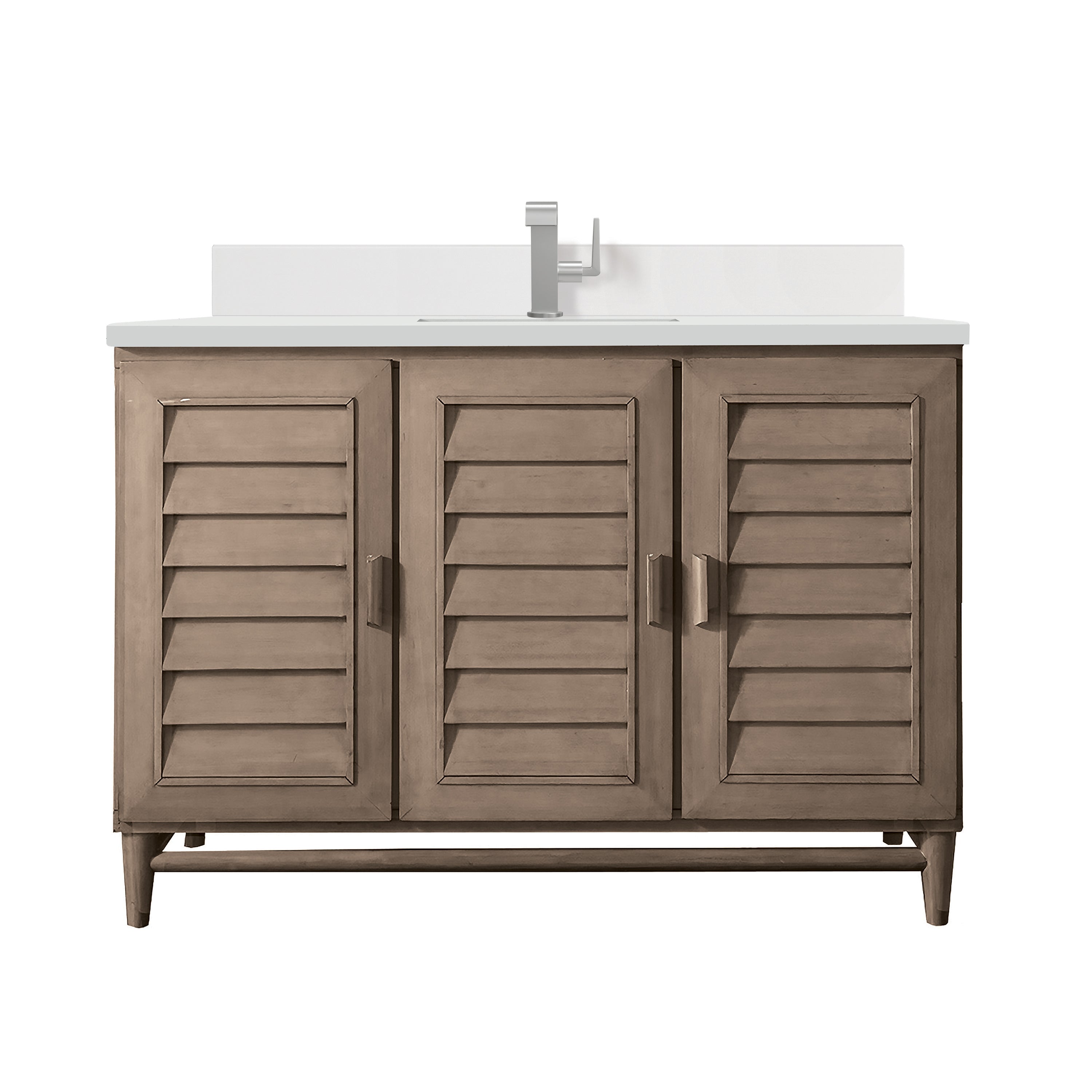 James Martin Vanities Portland 48" Single Vanity Whitewashed Walnut