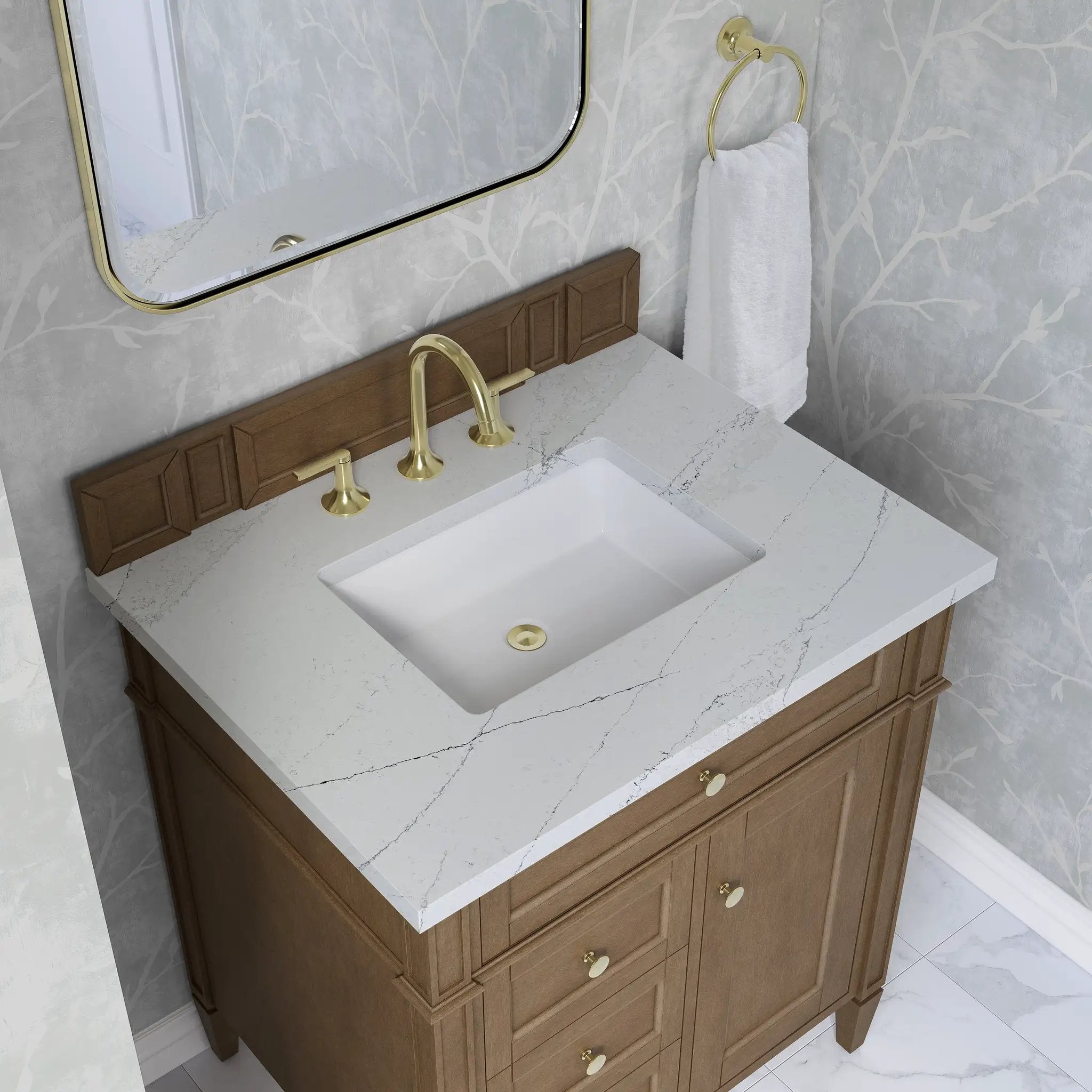 pecan vanity
