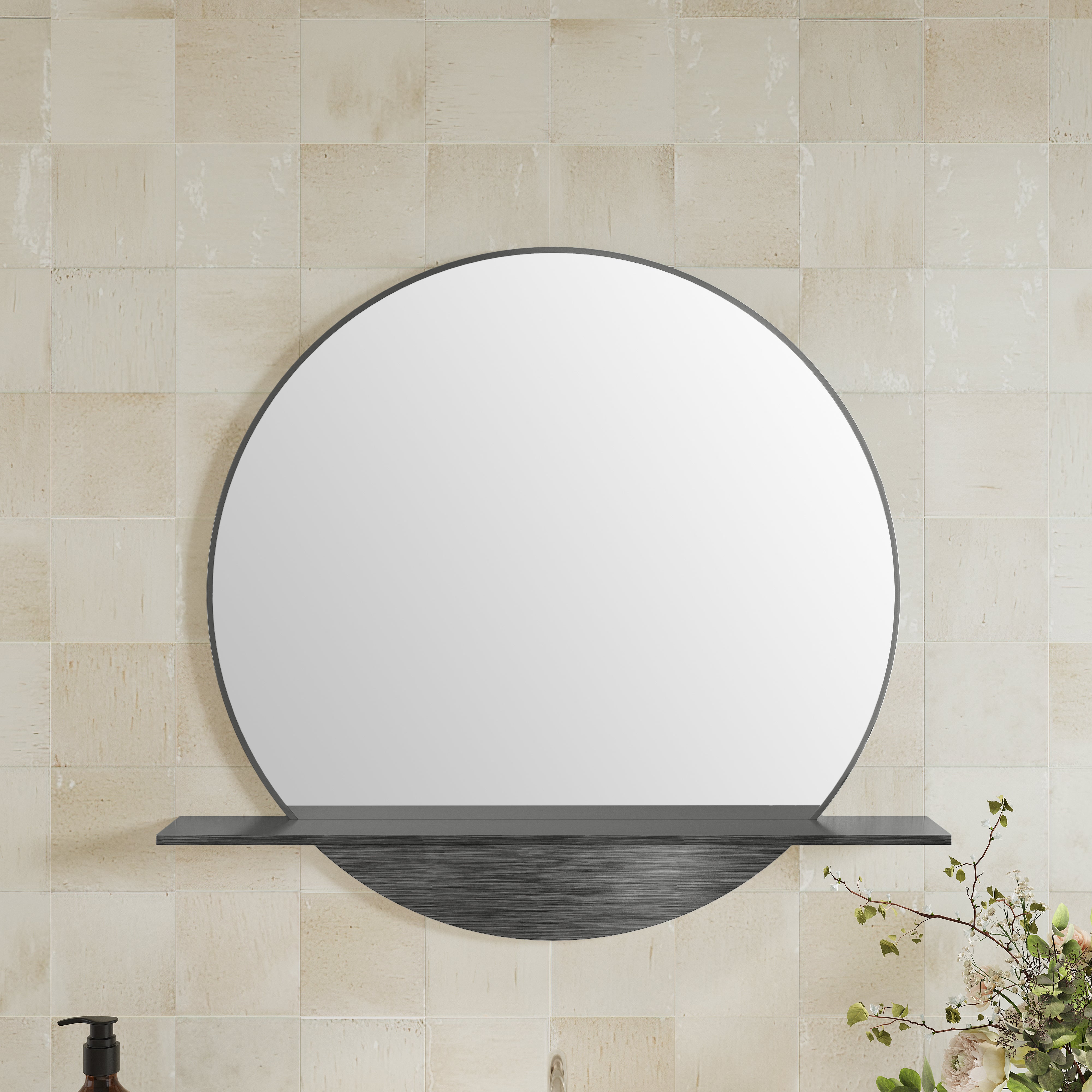modern iron mirror