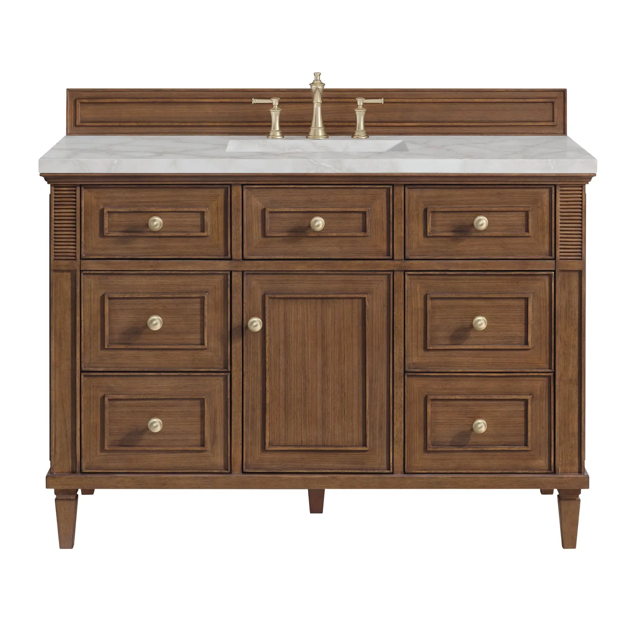 James Martin Lorelai 48" Single Vanity Set - Mid-Century Walnut by James Martin Vanities