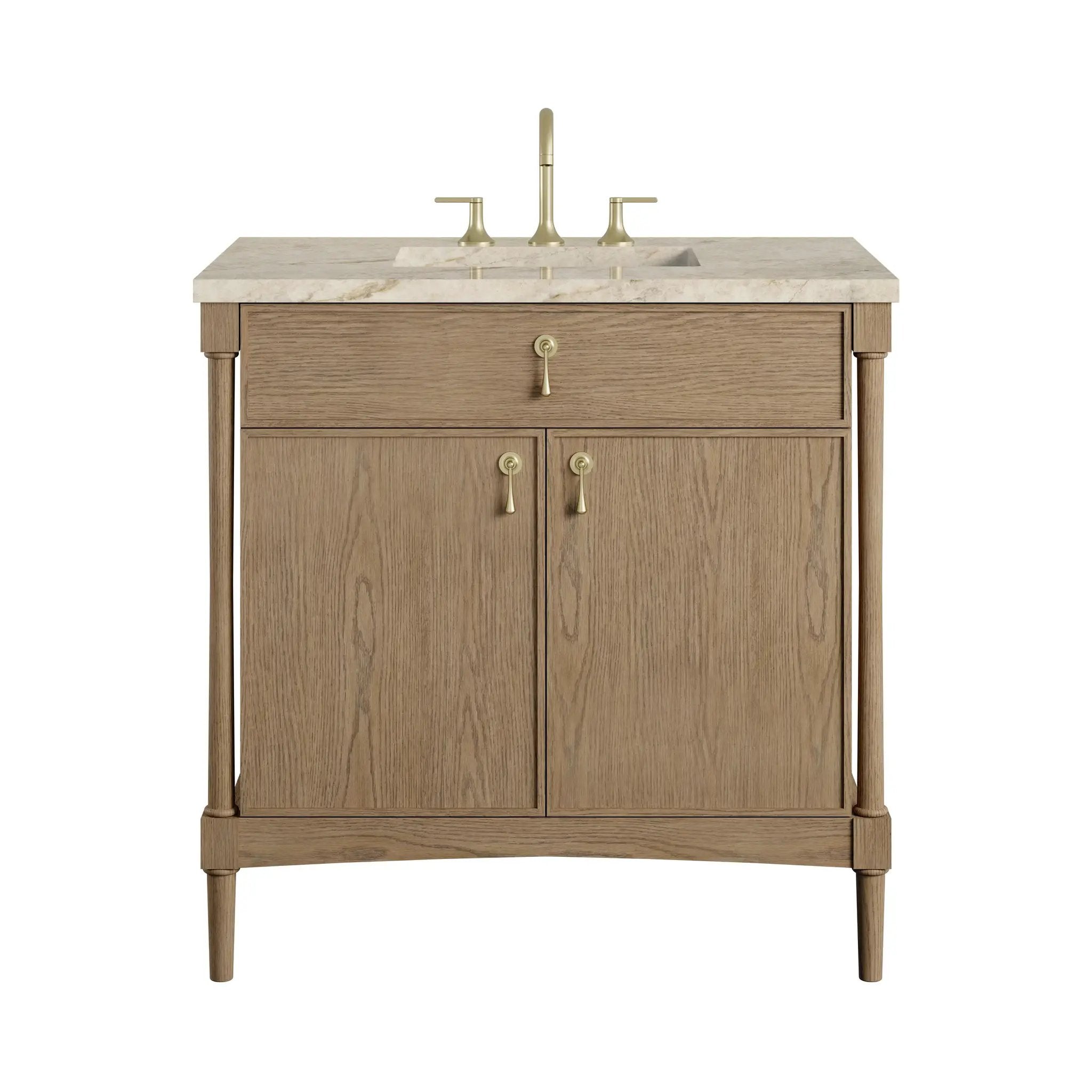 James Martin Kinnsden 36" Single Vanity Set - Weathered Oak by James Martin Vanities