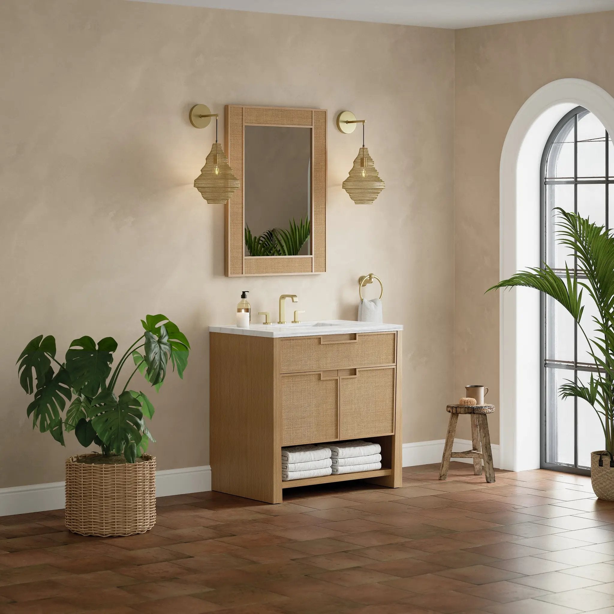 seaside oak vanity