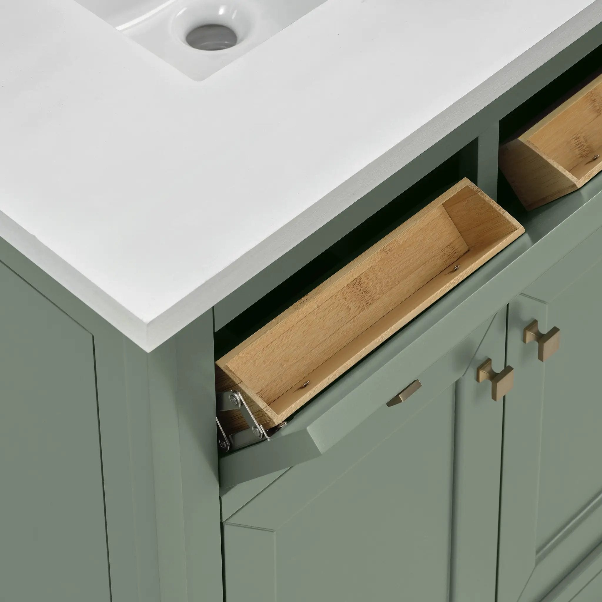 smokey celadon vanity