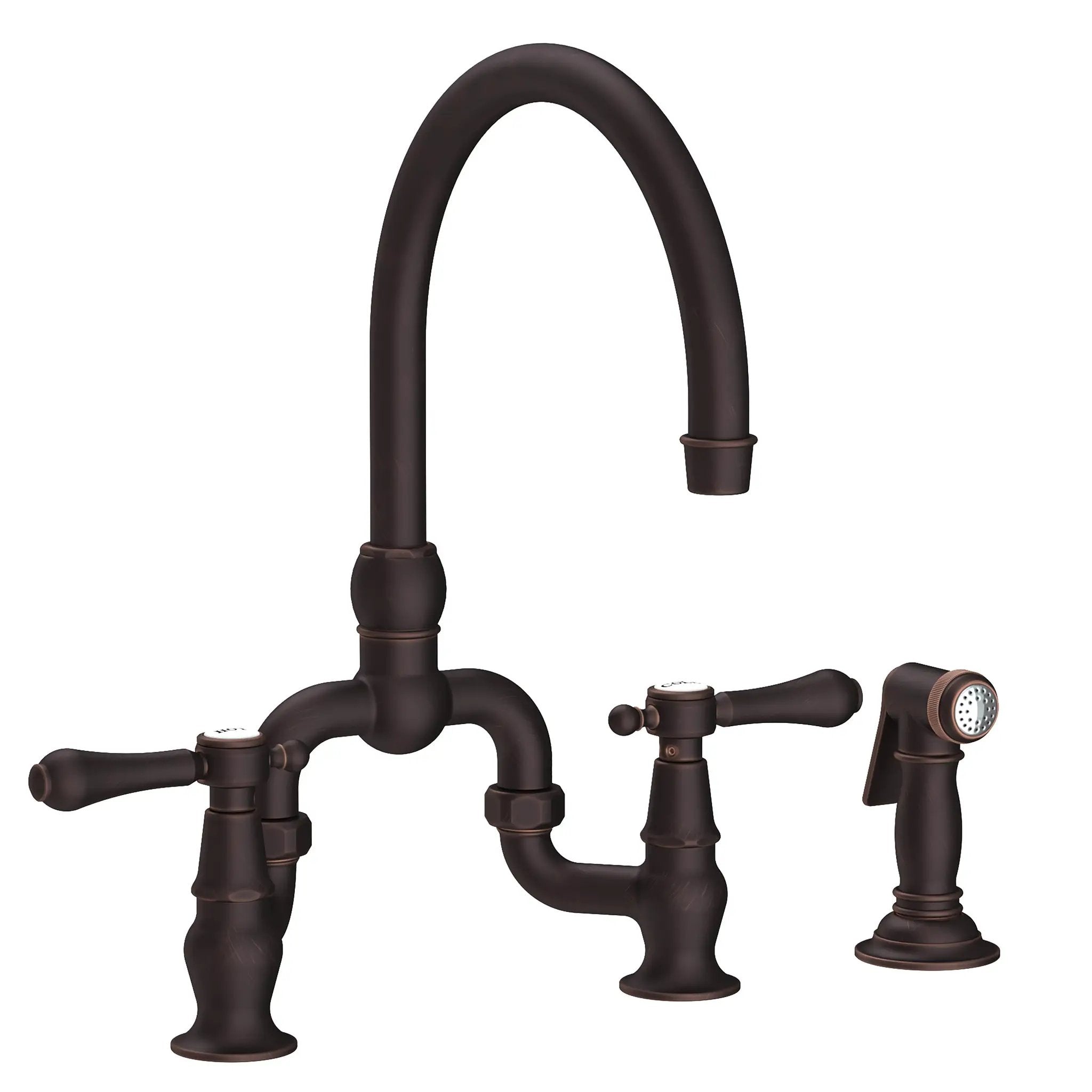 Newport Brass Chesterfield Kitchen Bridge Faucet with Side Spray by Newport Brass