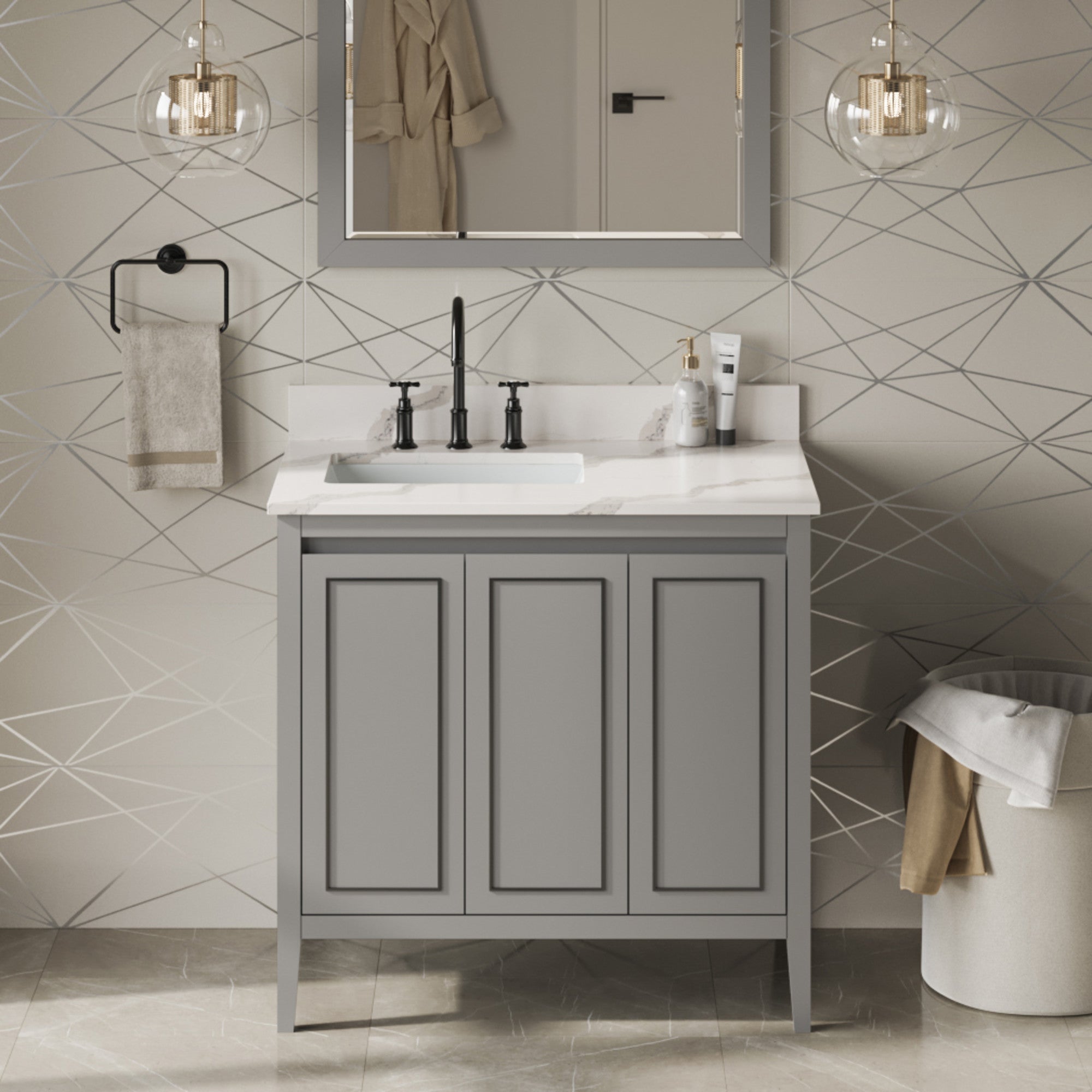 Jeffrey Alexander 36" Percival Vanity Set