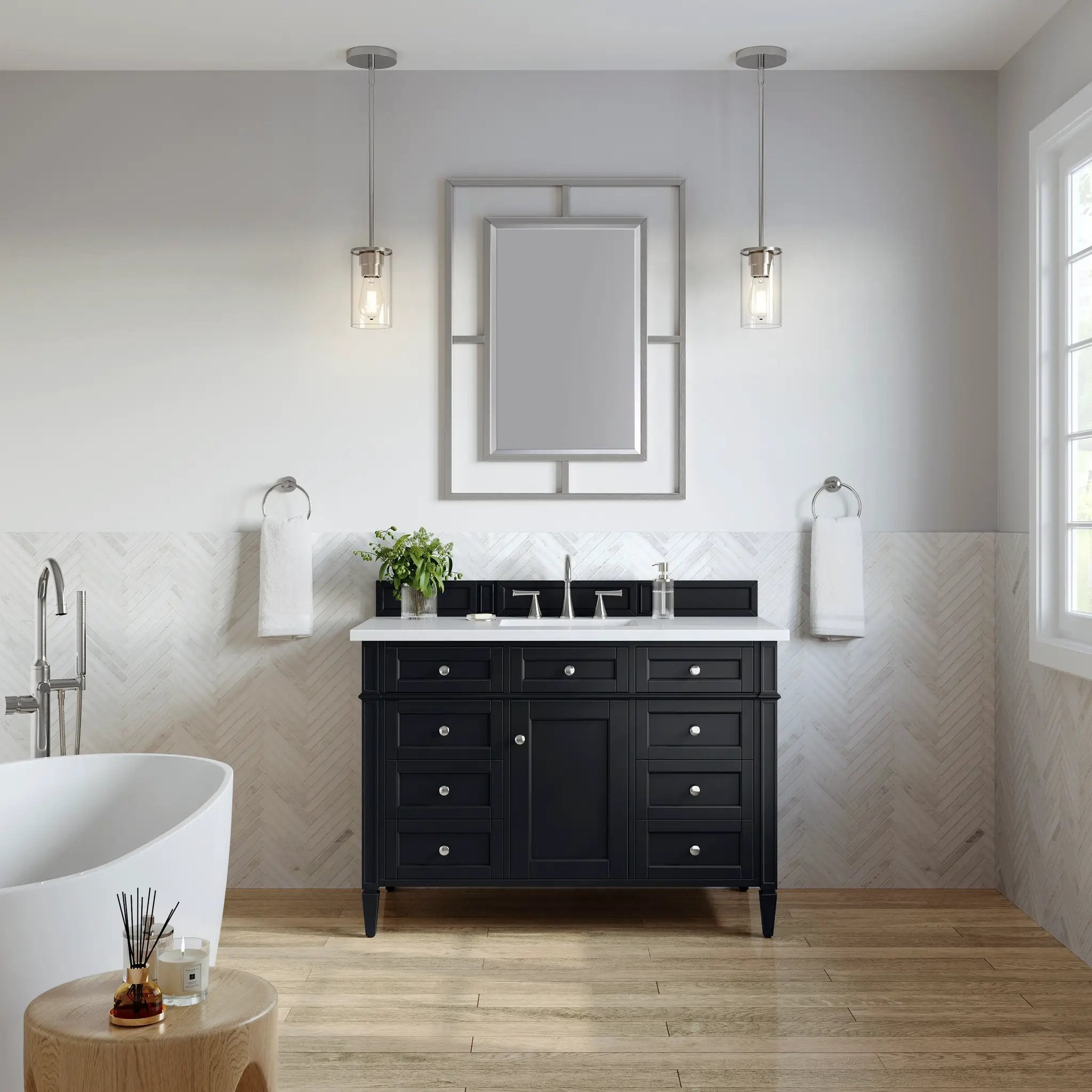James Martin Brittany 48" Single Vanity Set - Black Onyx by James Martin Vanities