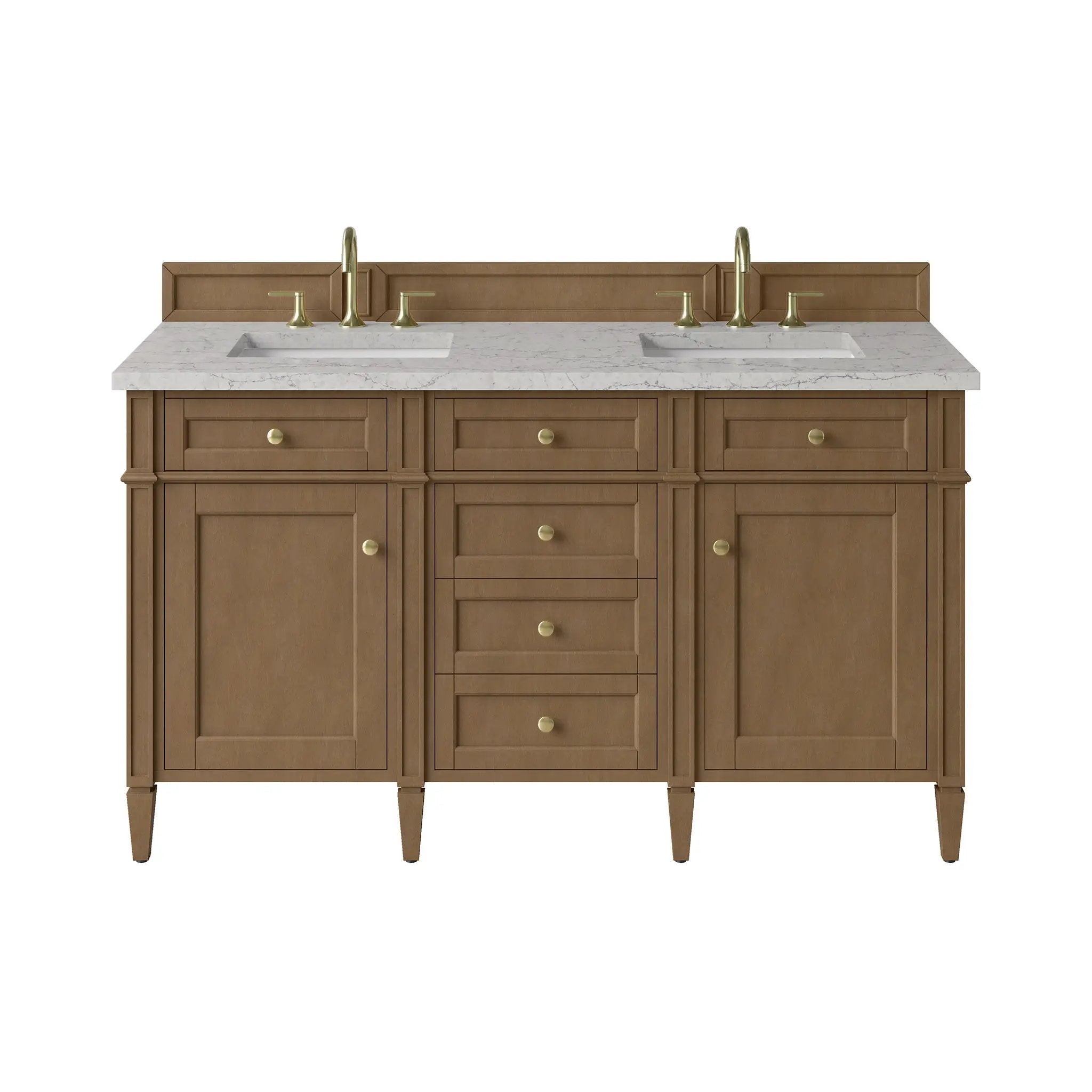 James Martin Brittany 60" Double Vanity Set - Pecan by James Martin Vanities
