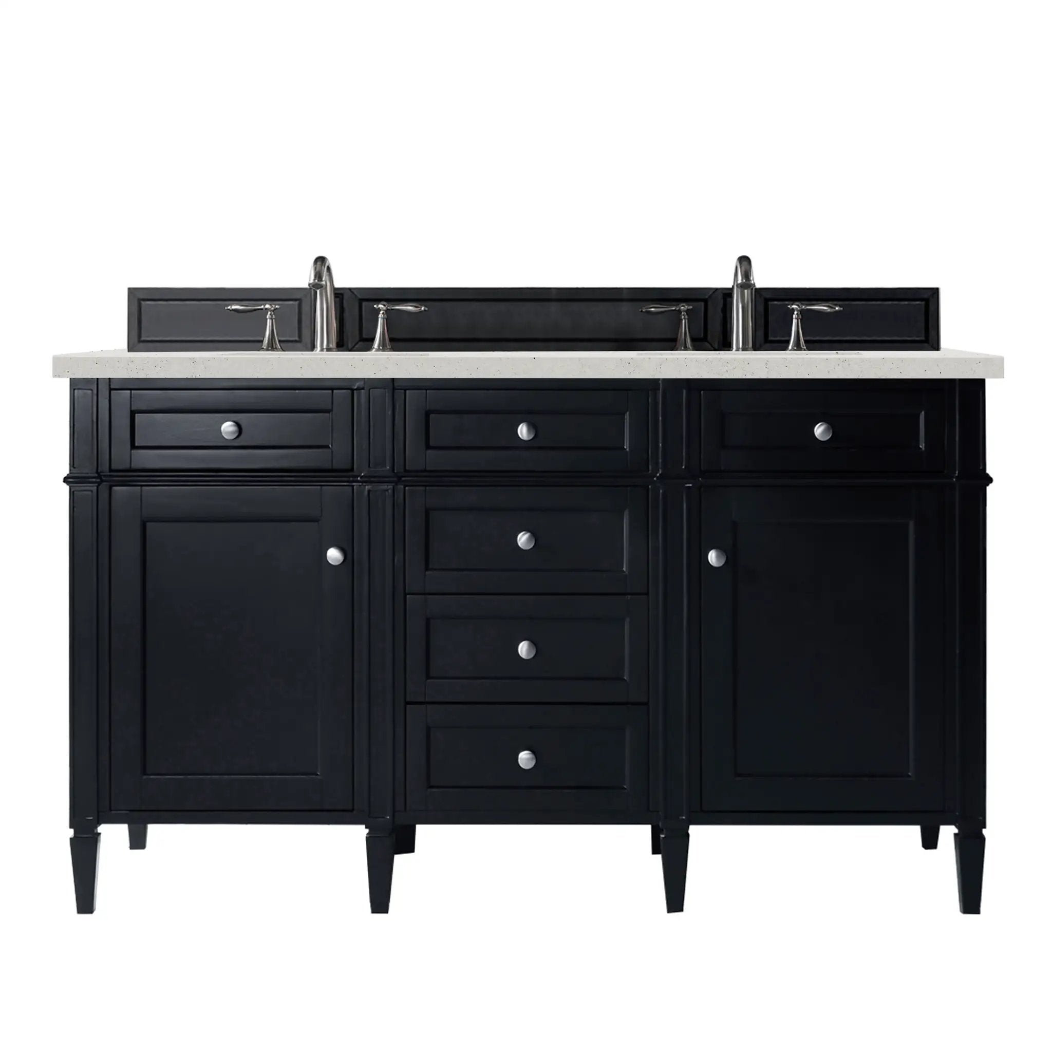 James Martin Brittany 60" Double Vanity Set - Black Onyx by James Martin Vanities