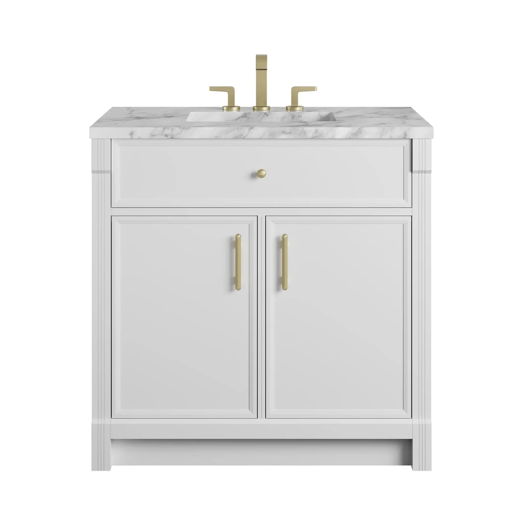 James Martin Bellshire 36" Single Vanity Set - Bright White by James Martin Vanities