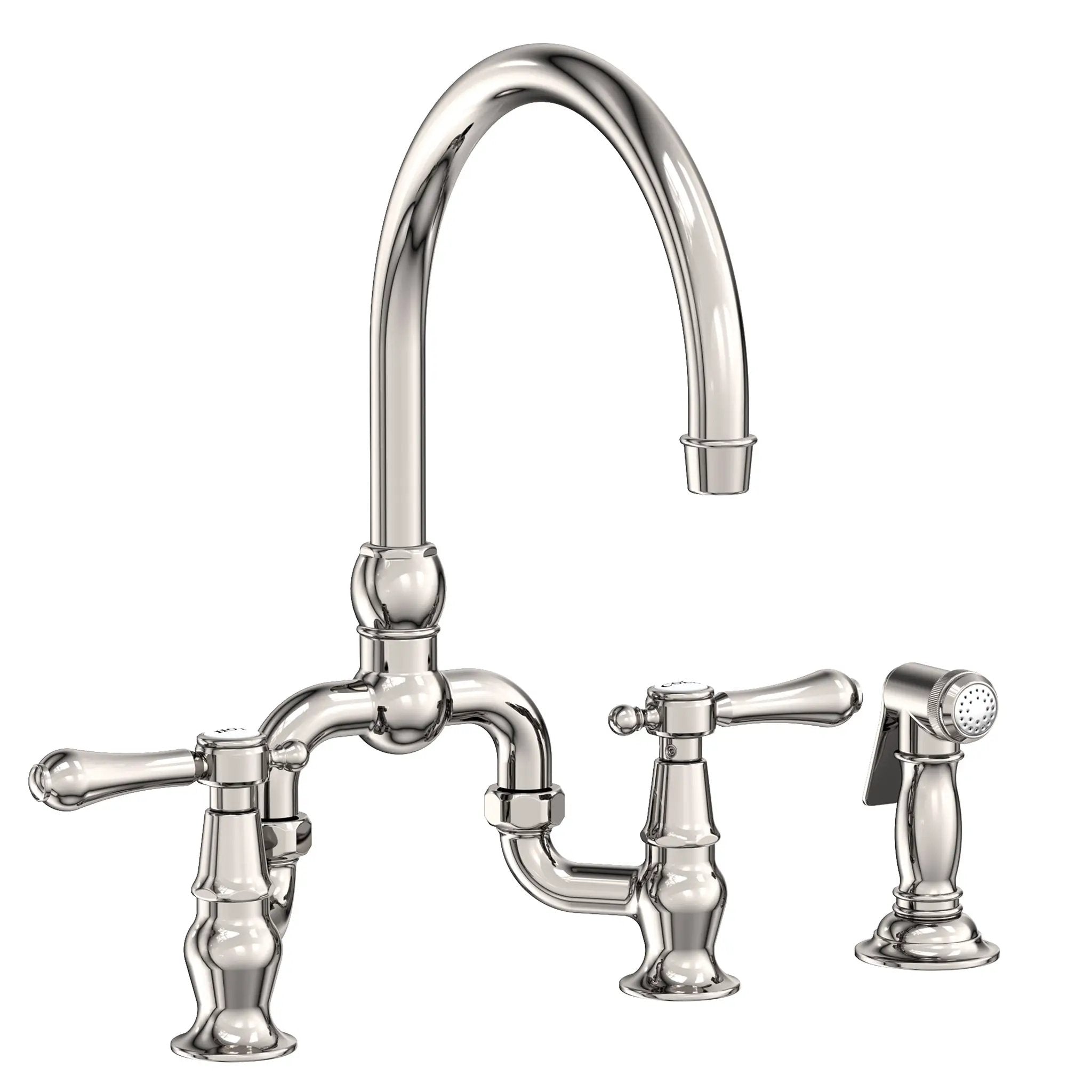Newport Brass Chesterfield Kitchen Bridge Faucet with Side Spray by Newport Brass