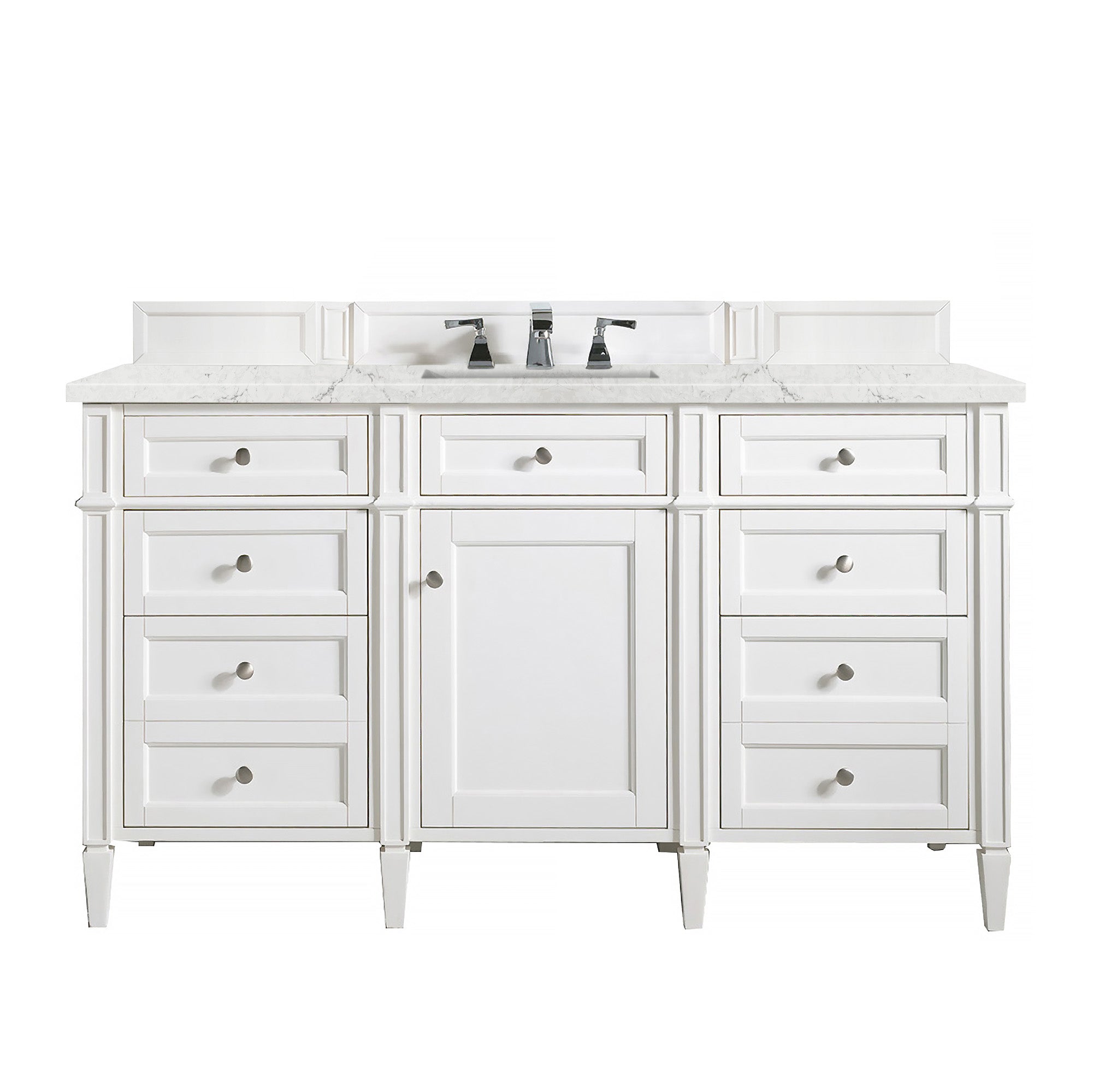 James Martin Vanities Brittany 60" Single Vanity - Bright White