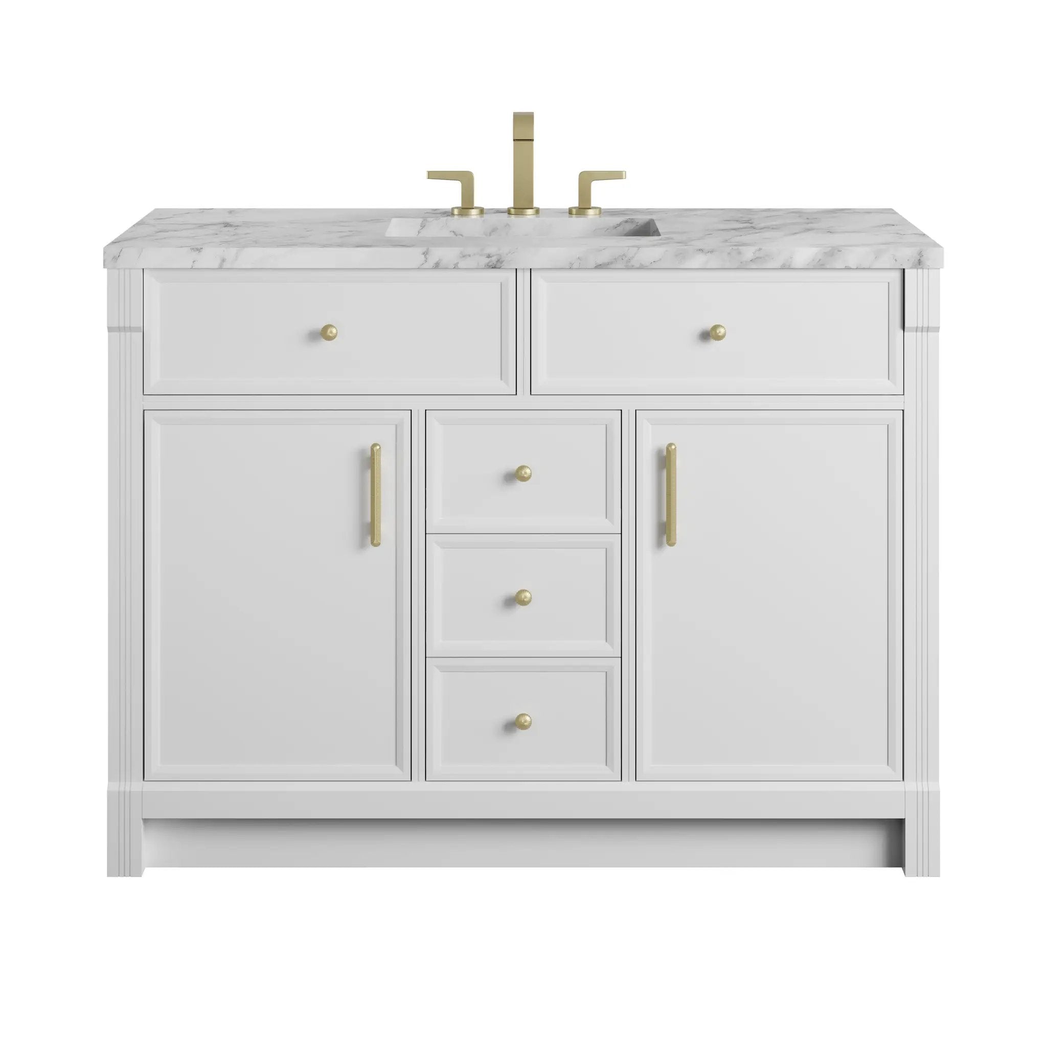 James Martin Bellshire 48" Single Vanity Set - Bright White by James Martin Vanities