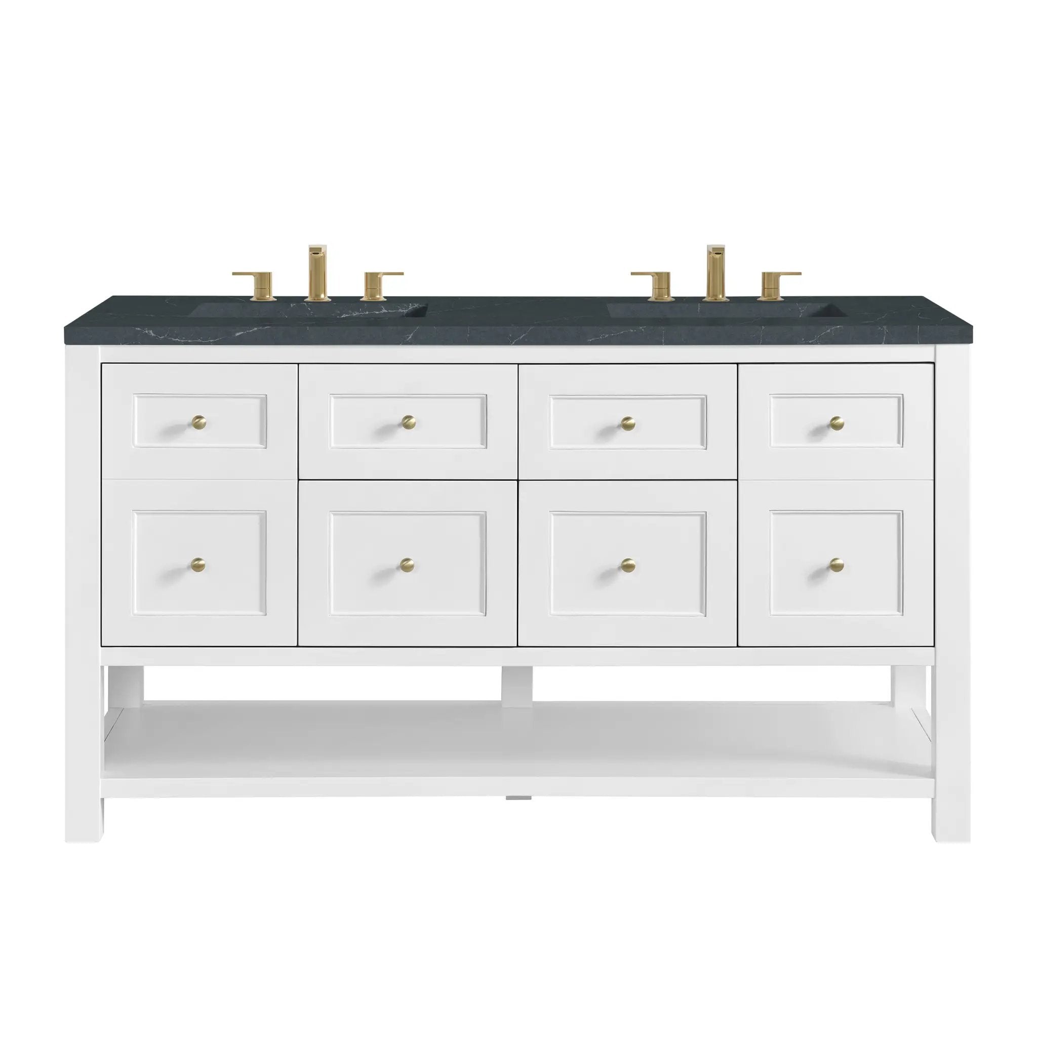 James Martin Breckenridge 60" Double Vanity Set - Bright White by James Martin Vanities