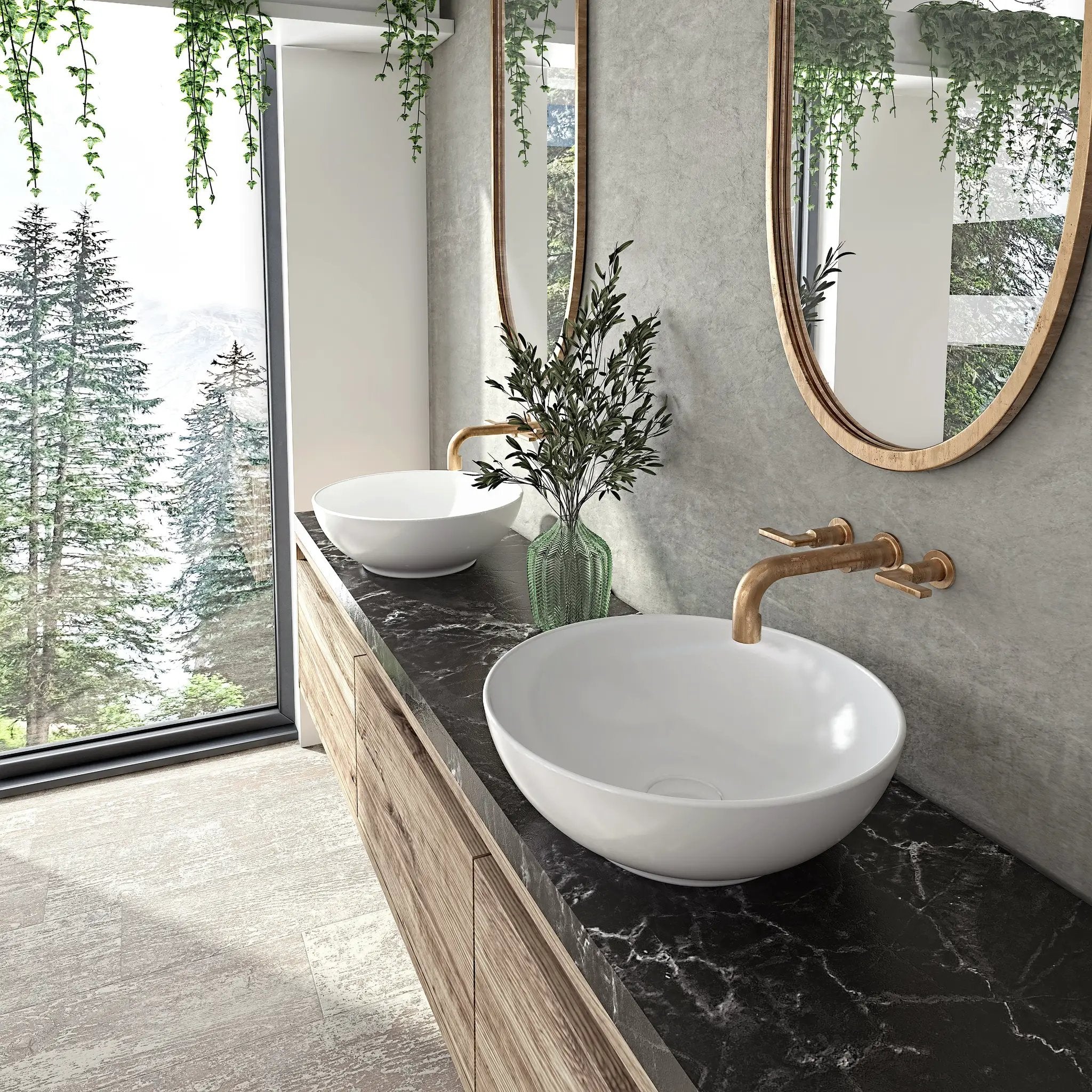 white bathroom sink
