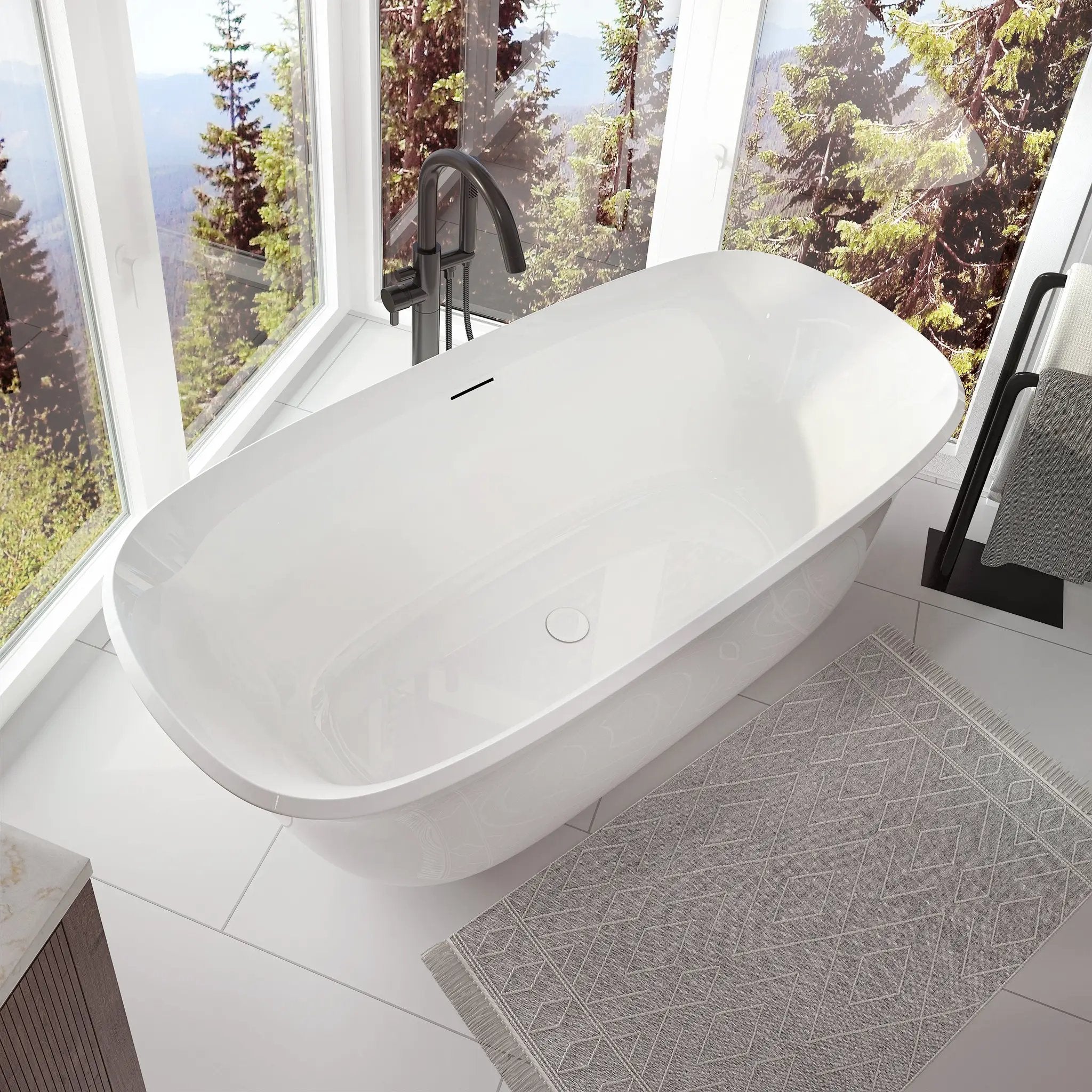 white bathtub