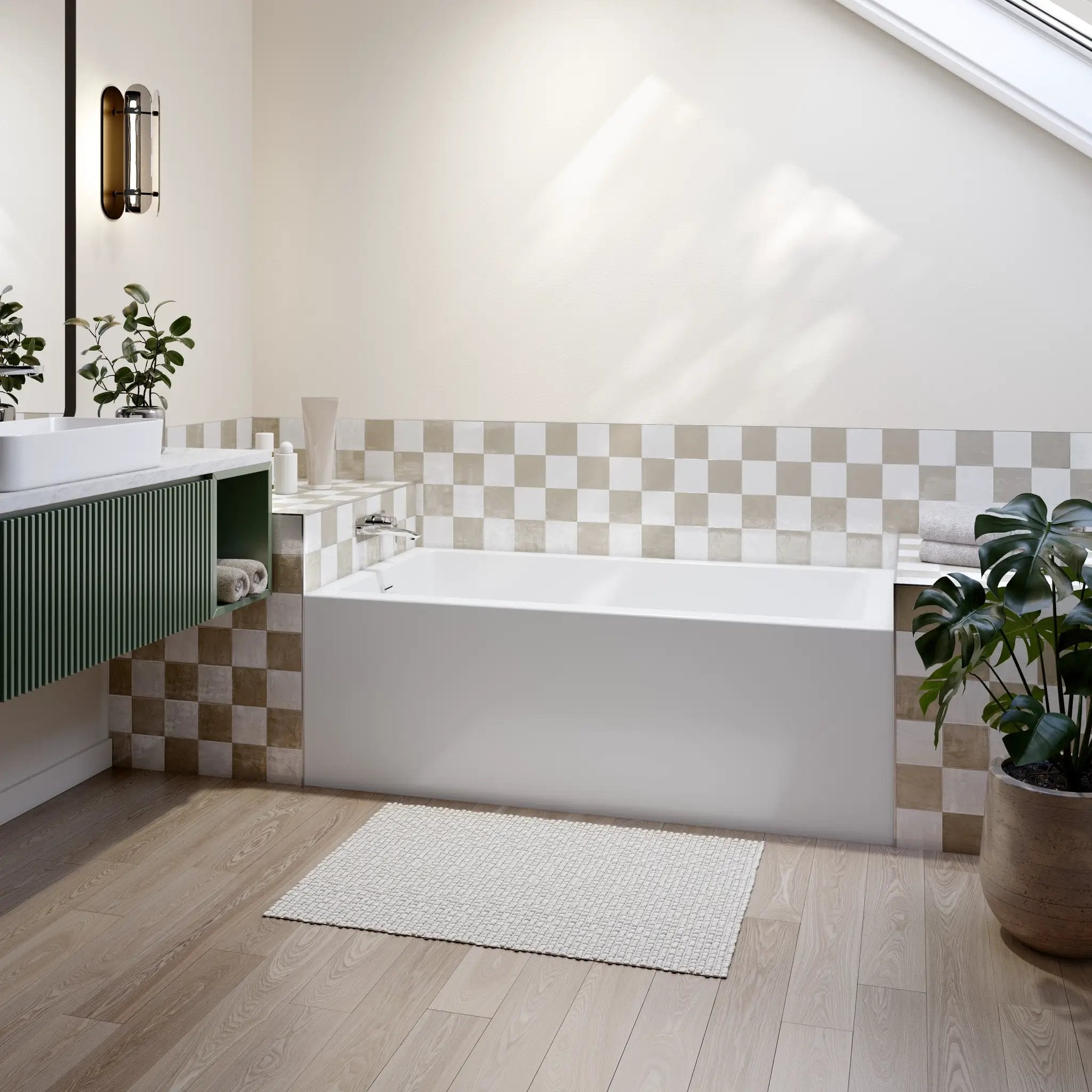 white bathtub