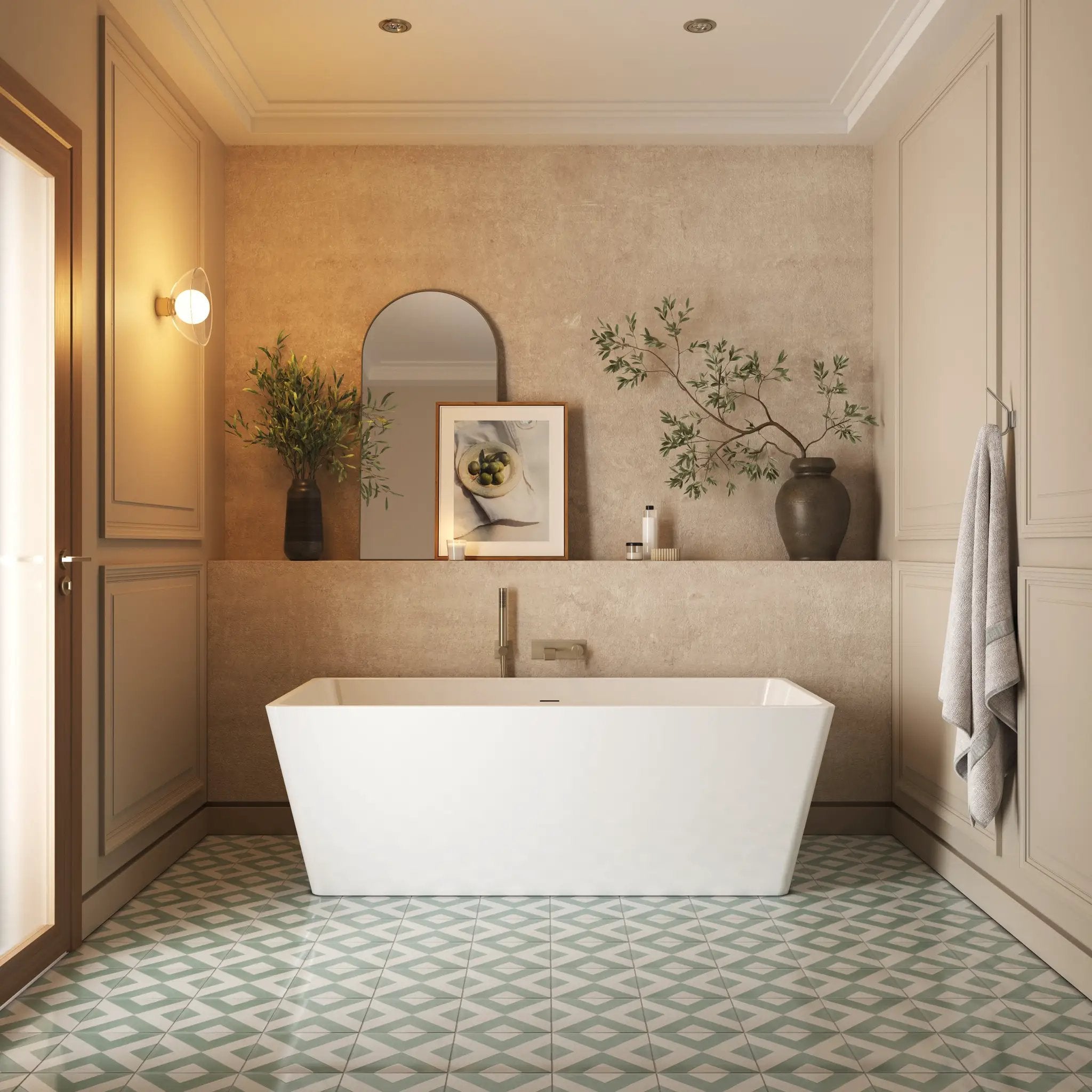 white bathtub