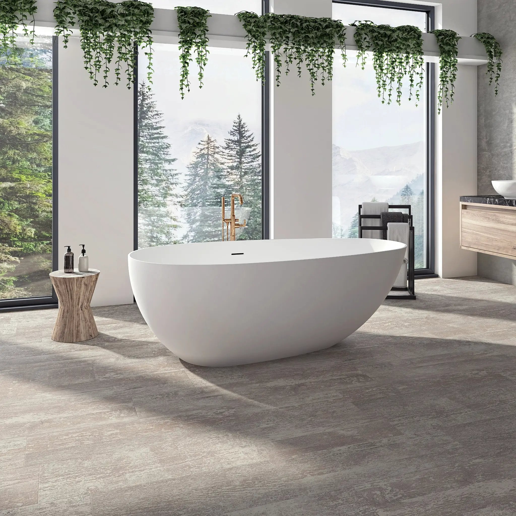 matte white bathtub