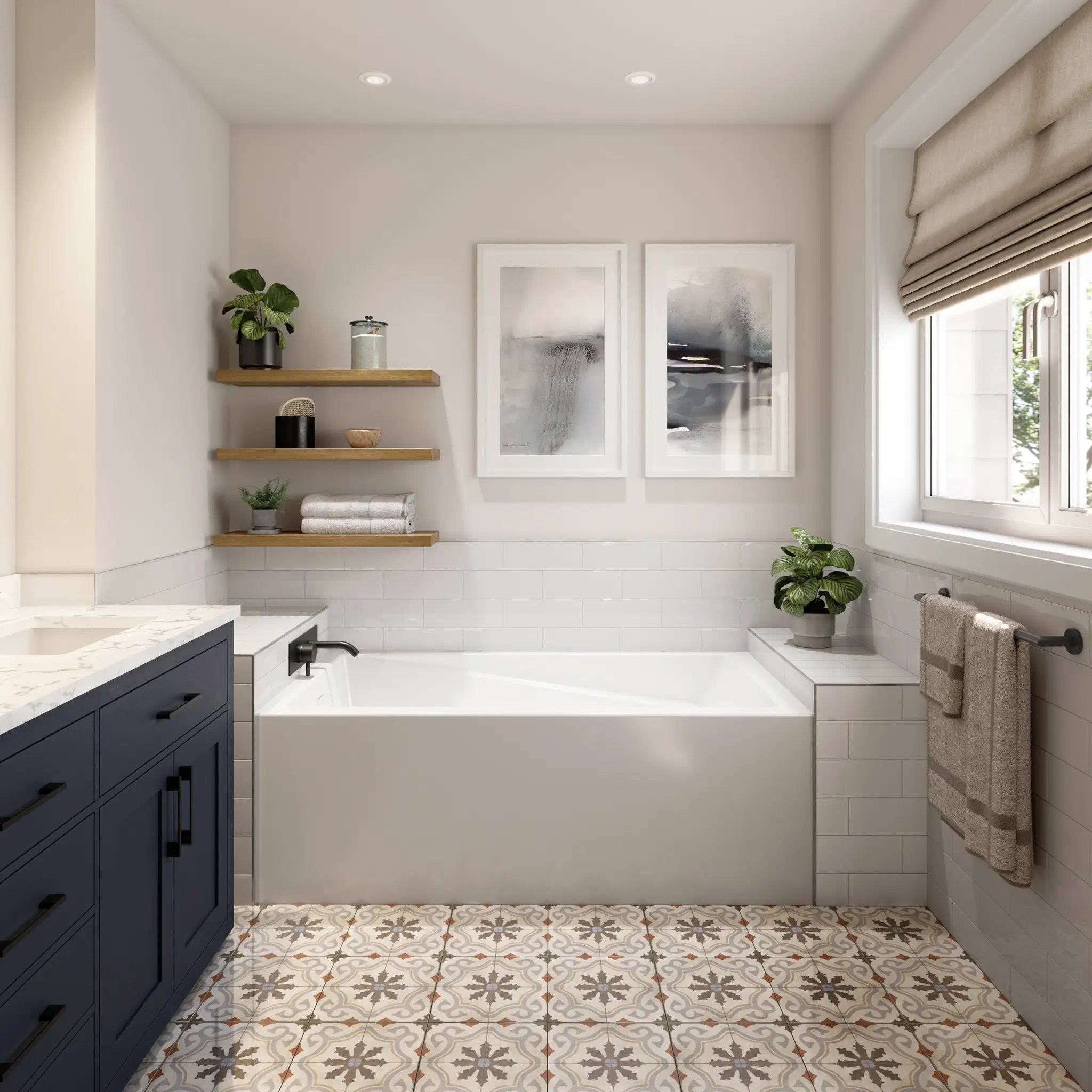 white bathtub
