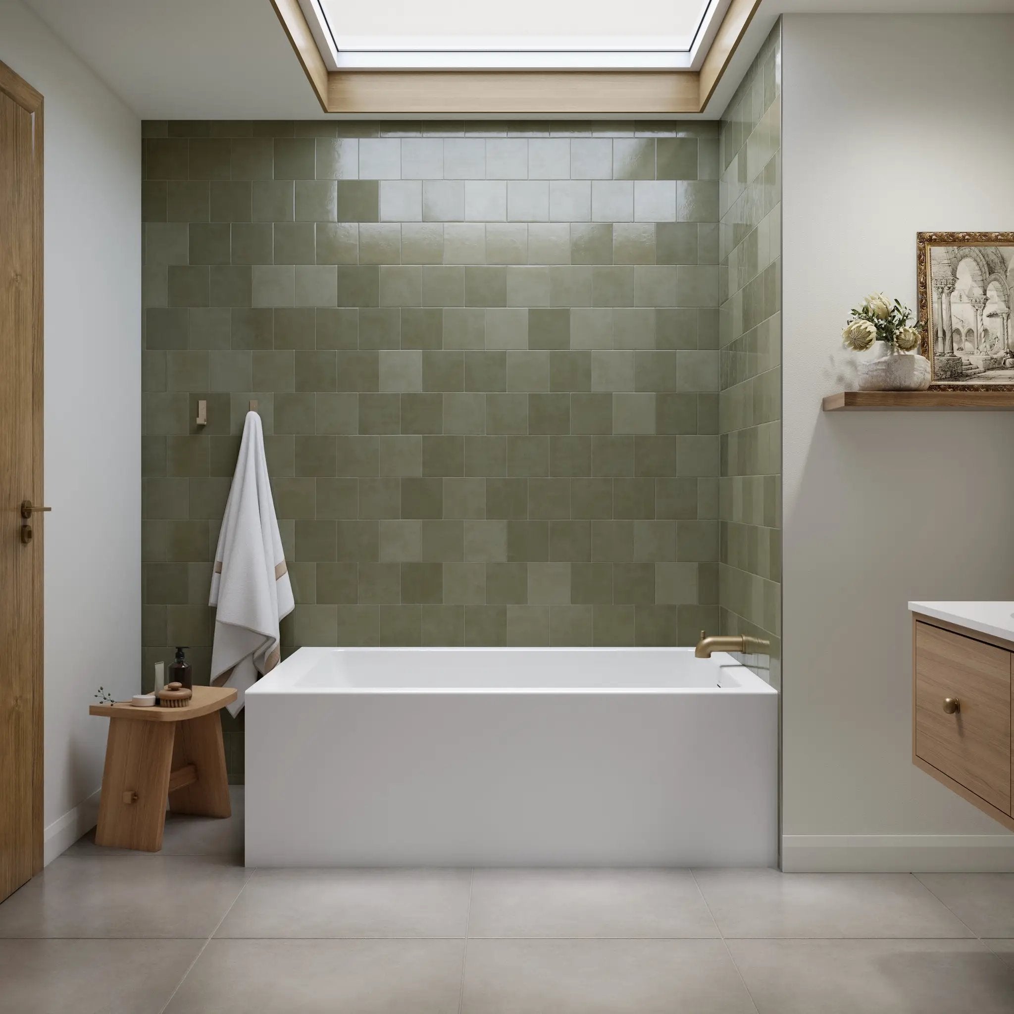 white bathtub