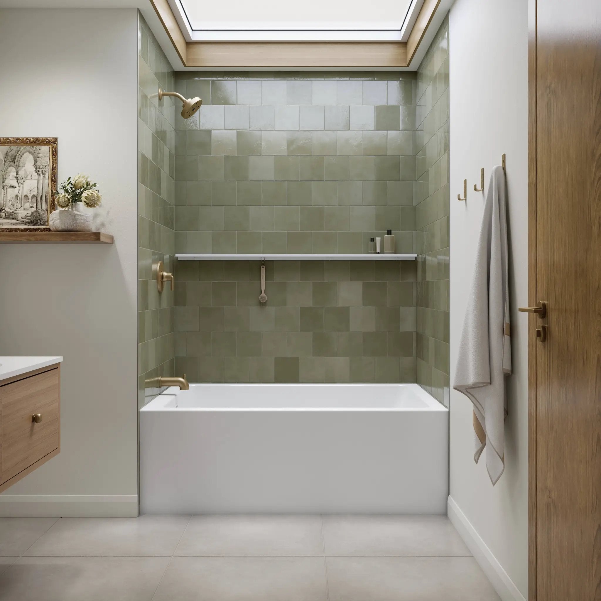 white bathtub